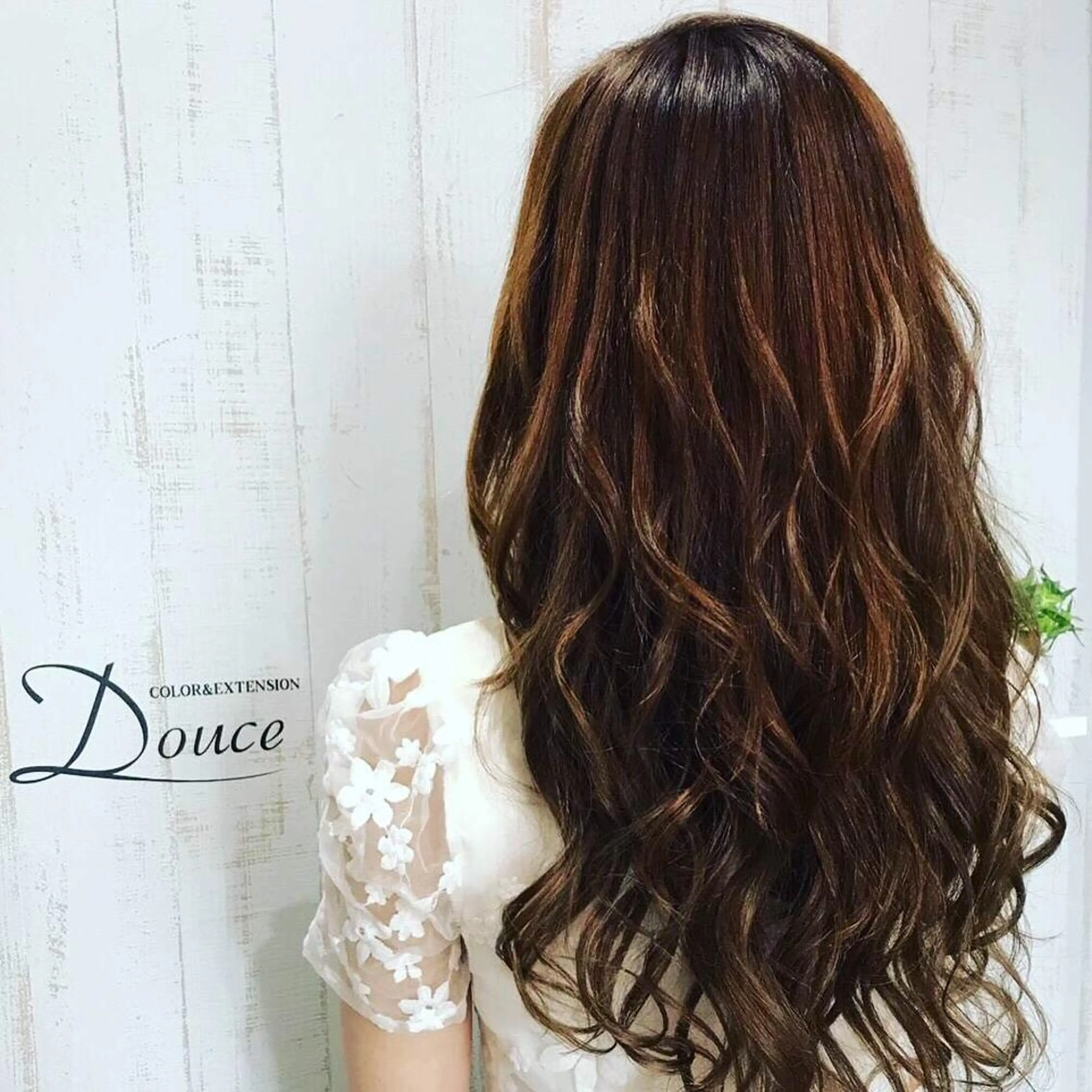 ロング カラー チビ編み込みエクステ シールEXどぅ〜すのヘアスタイル