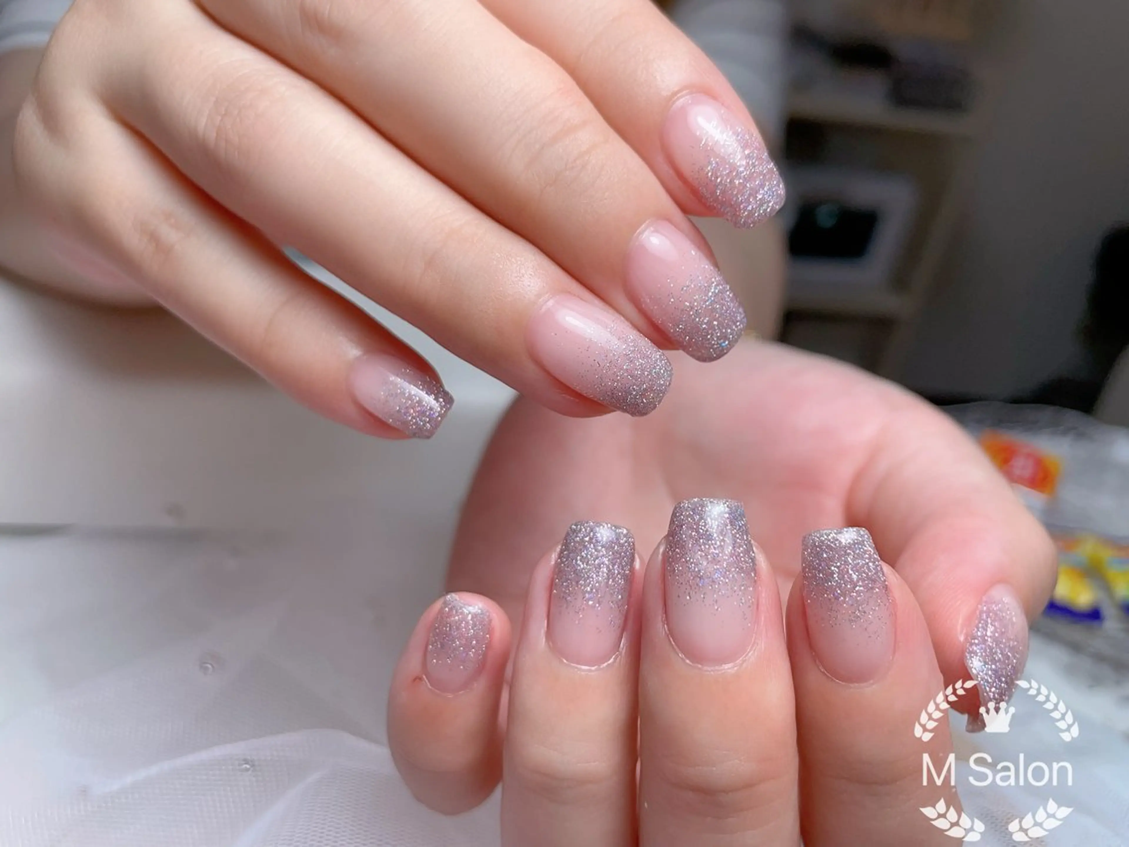 ネイル マグネットネイル ニュアンスネイル オフィスネイル ワンカラーネイル ピンク ハンドネイル Mnail _KKのネイルデザイン