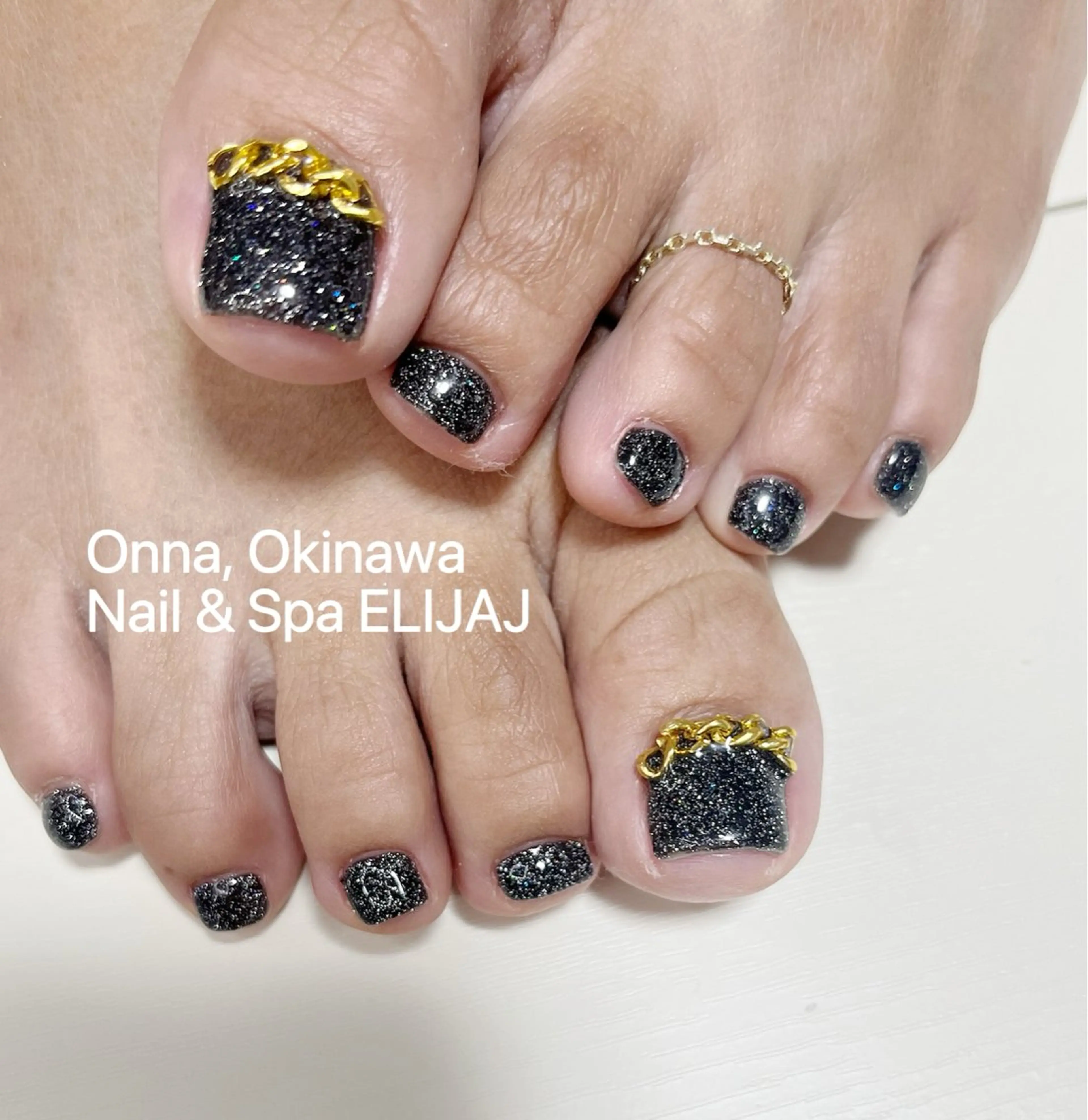 ネイル フットネイル ダンラップ新里 友簣乃のネイルデザイン