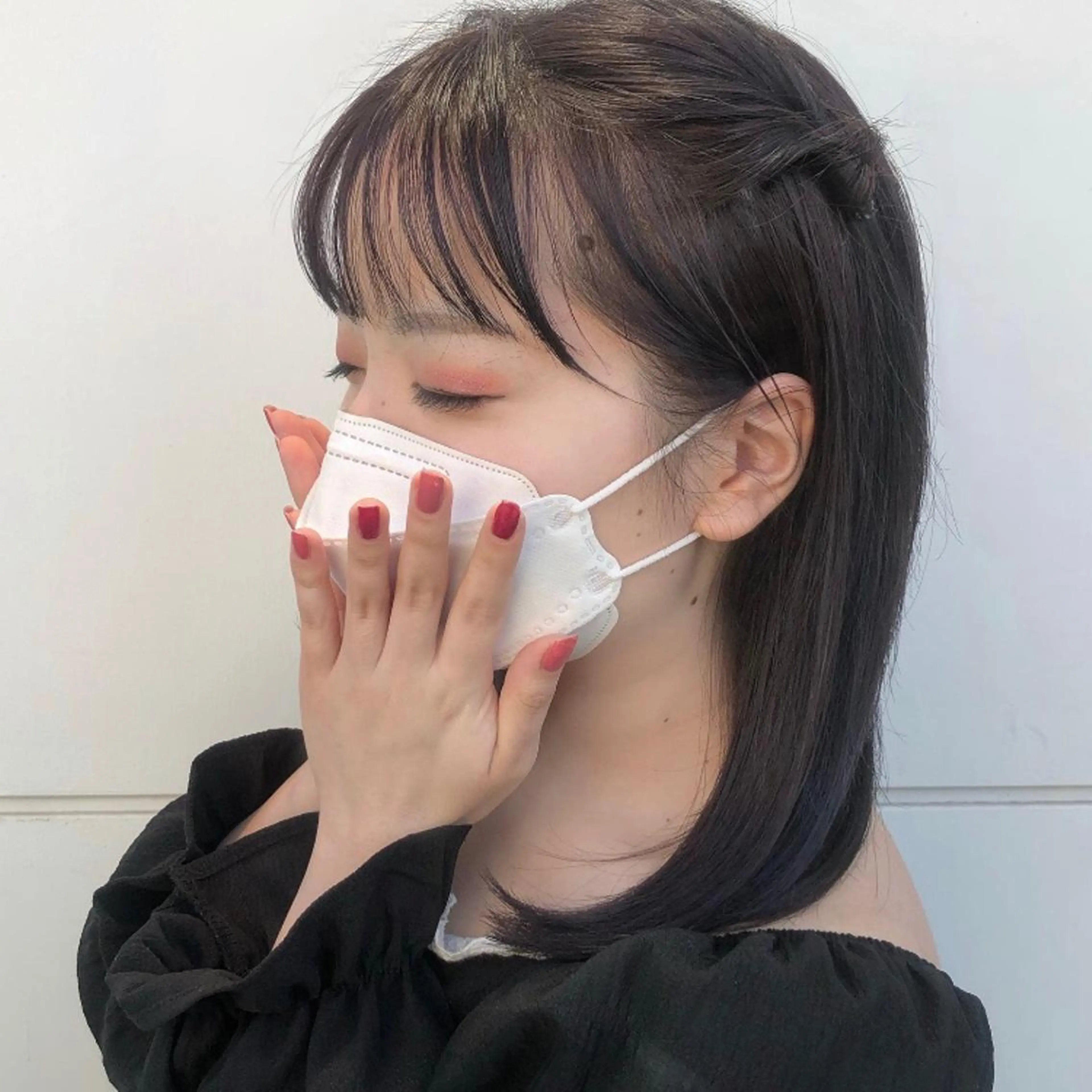 ロング カラー ラベンダーカラー カトウ ユウカのヘアスタイル