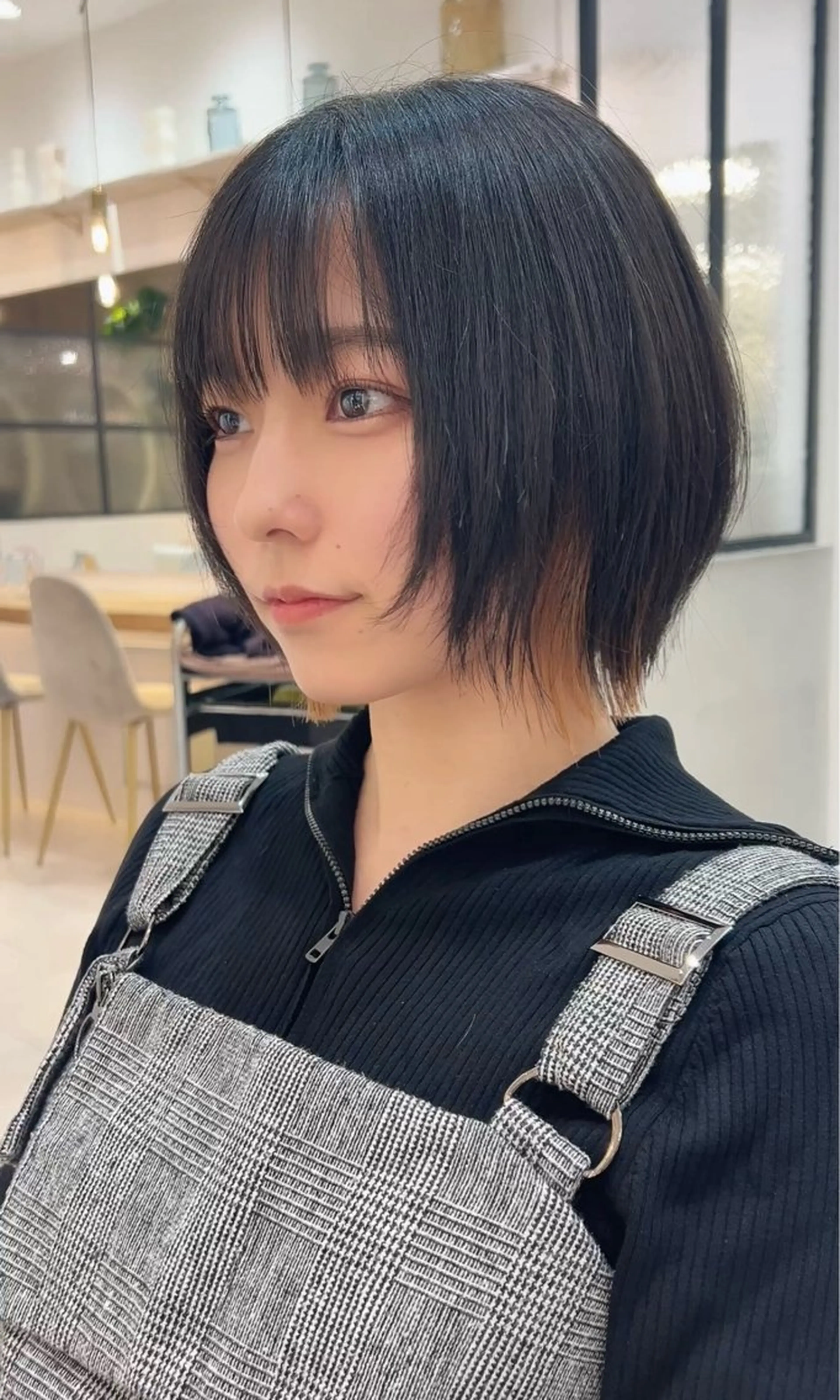 ショート ボブ 顔まわりレイヤー 顔周りカット レイヤーカット ウルフカット ボブ/レイヤーボブ/ 髪質改善/梶川 夏季のヘアスタイル