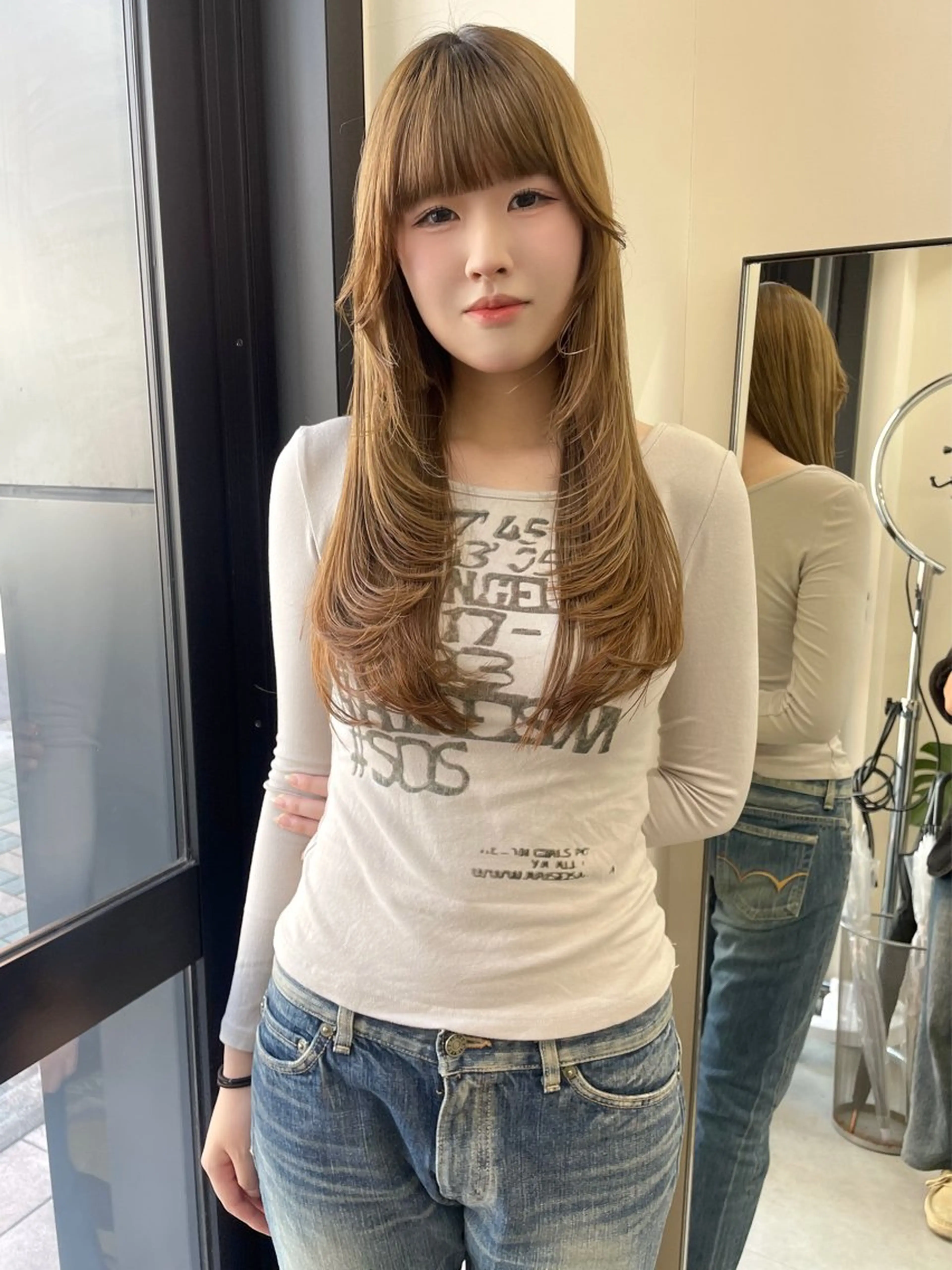 ロング ロングレイヤー レイヤーカット ロング カット ボブカットモデル/パ ーマ/harunaのヘアスタイル