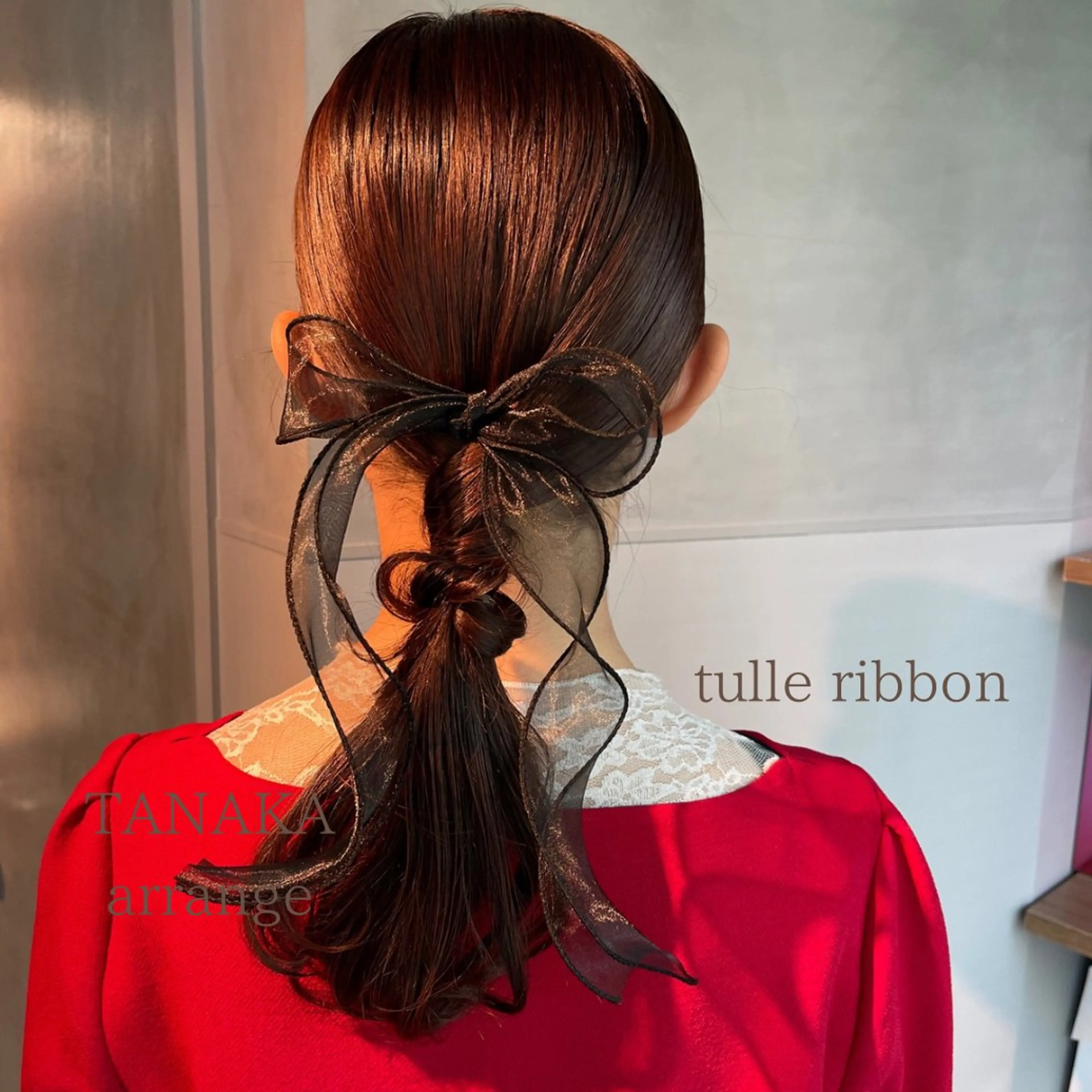 ヘアアレンジ ポニーテール 結婚式・ブライダル 卒業式のヘアスタイル ヘアセット charm《銀座》 ヘアセット/縮毛矯正のヘアスタイル