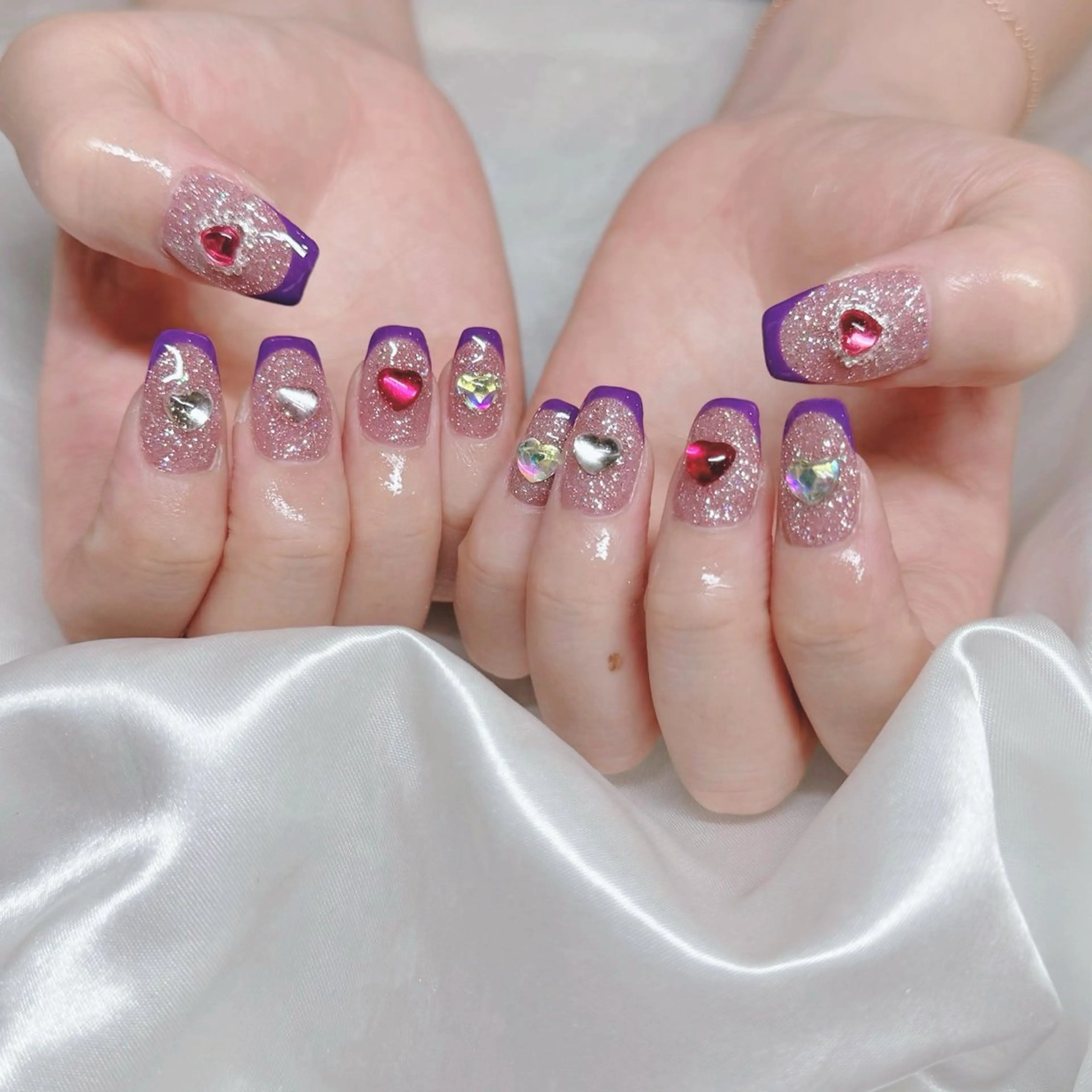 ネイル フレンチネイル ラメ(グリッター) ハンドネイル Nail lieNのネイルデザイン