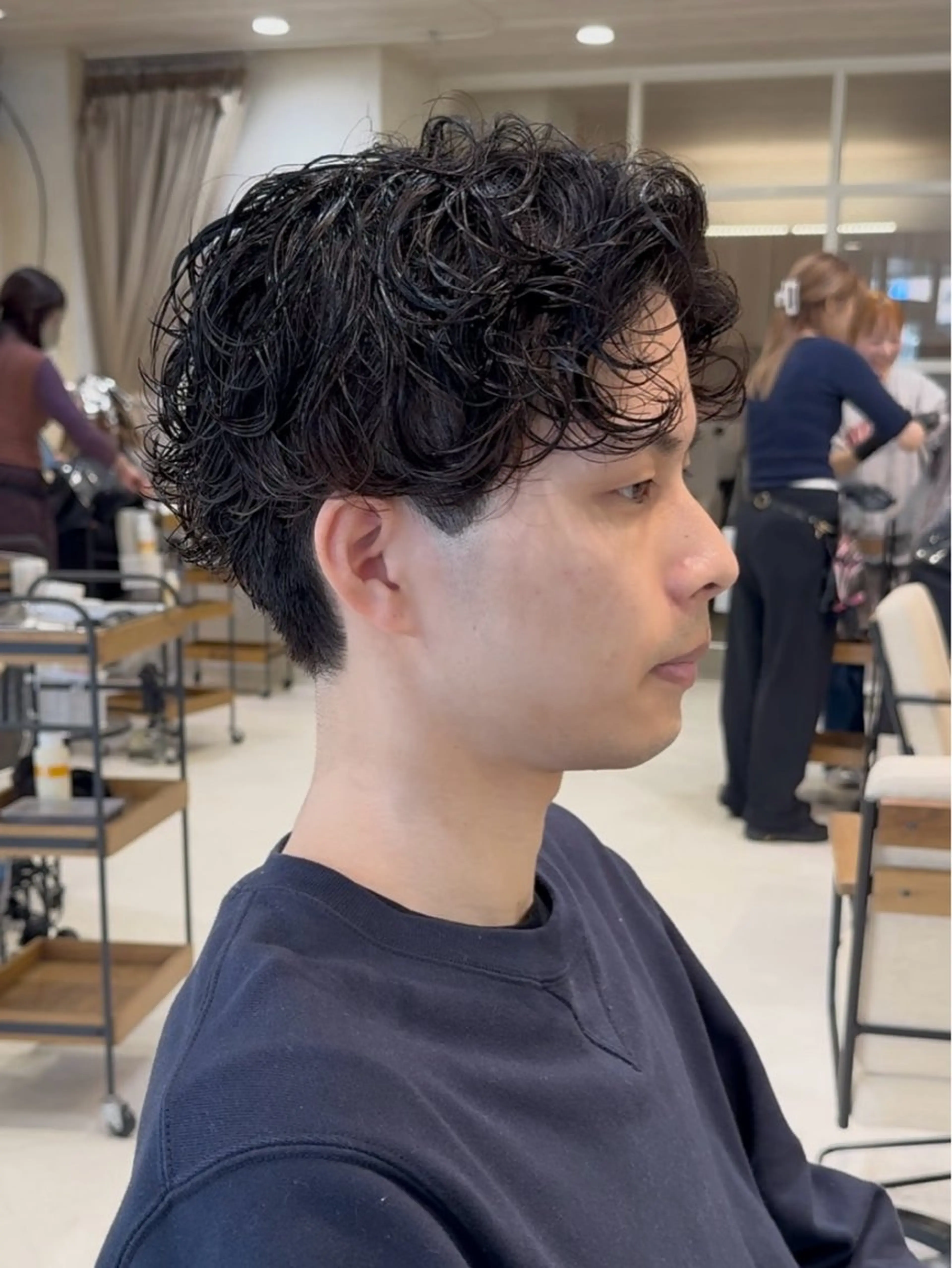 ショート パーマ メンズ フェザー/ニュアンス パーマ/ryutoのヘアスタイル