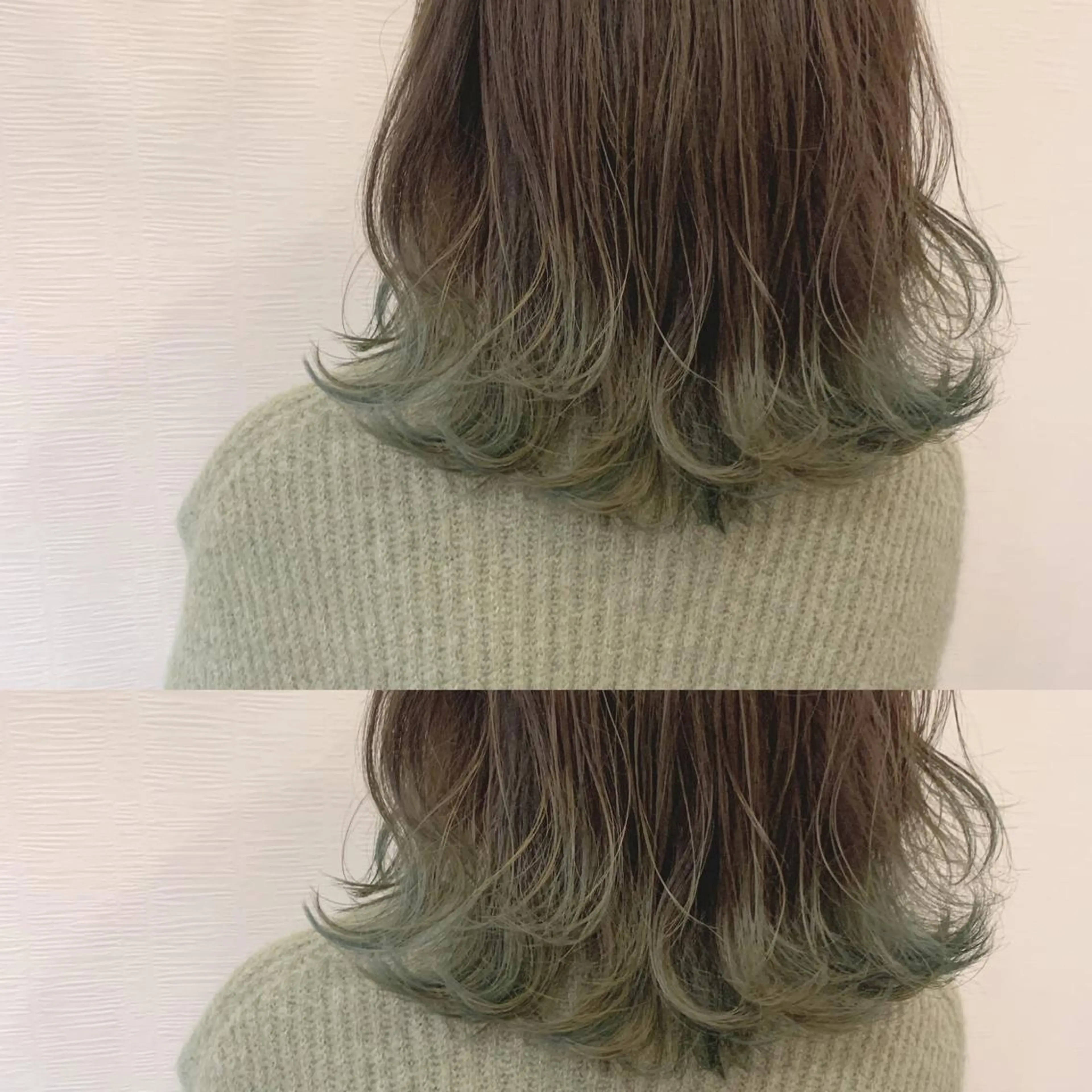 ミディアム カラー ブリーチ ダブルカラー ハイライトカラー ハイライト 池田 真由美のヘアスタイル