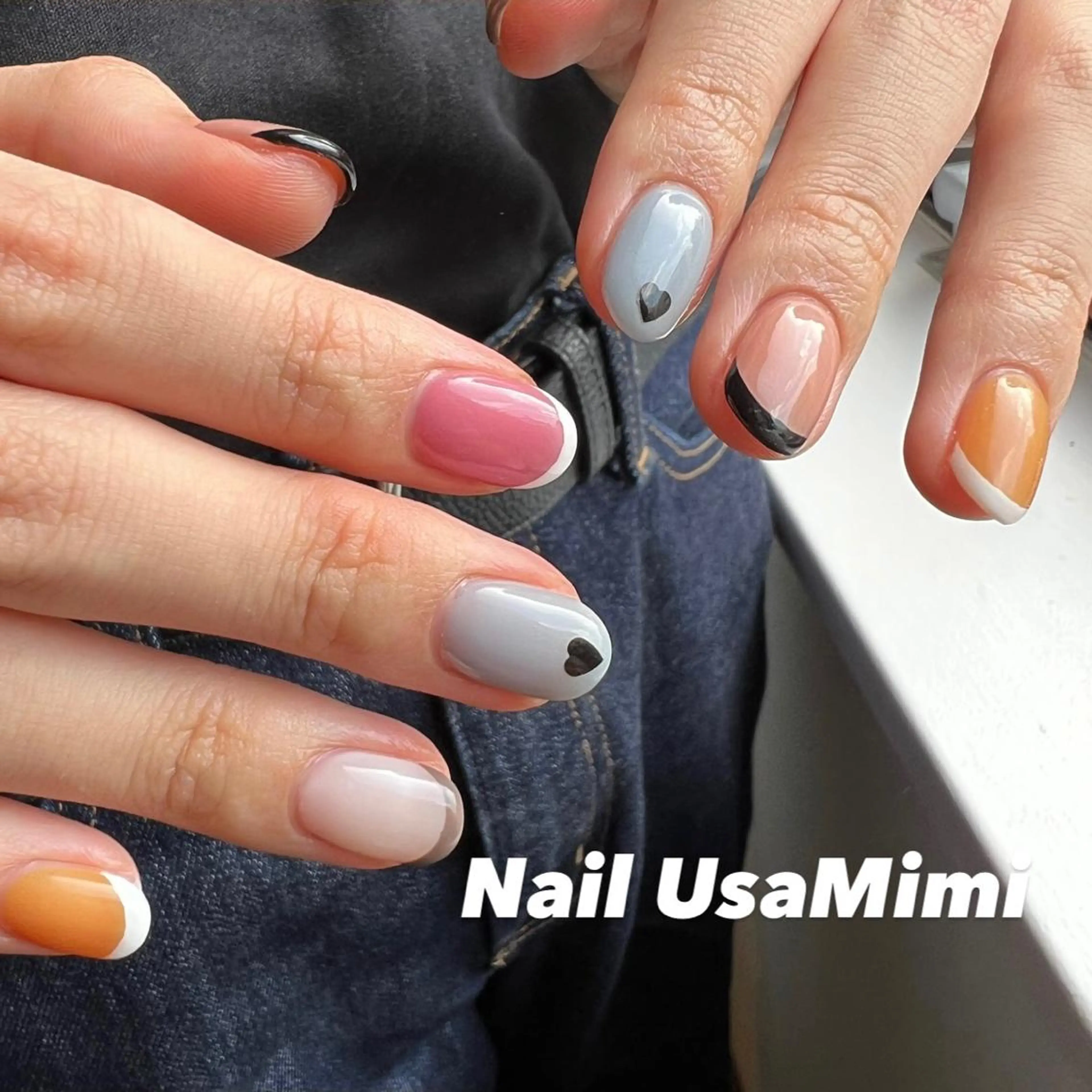 ネイル クリアネイル フットネイル ジェルネイル マグネットネイル 持ち込み 本町ネイルNail UsaMimiのネイルデザイン
