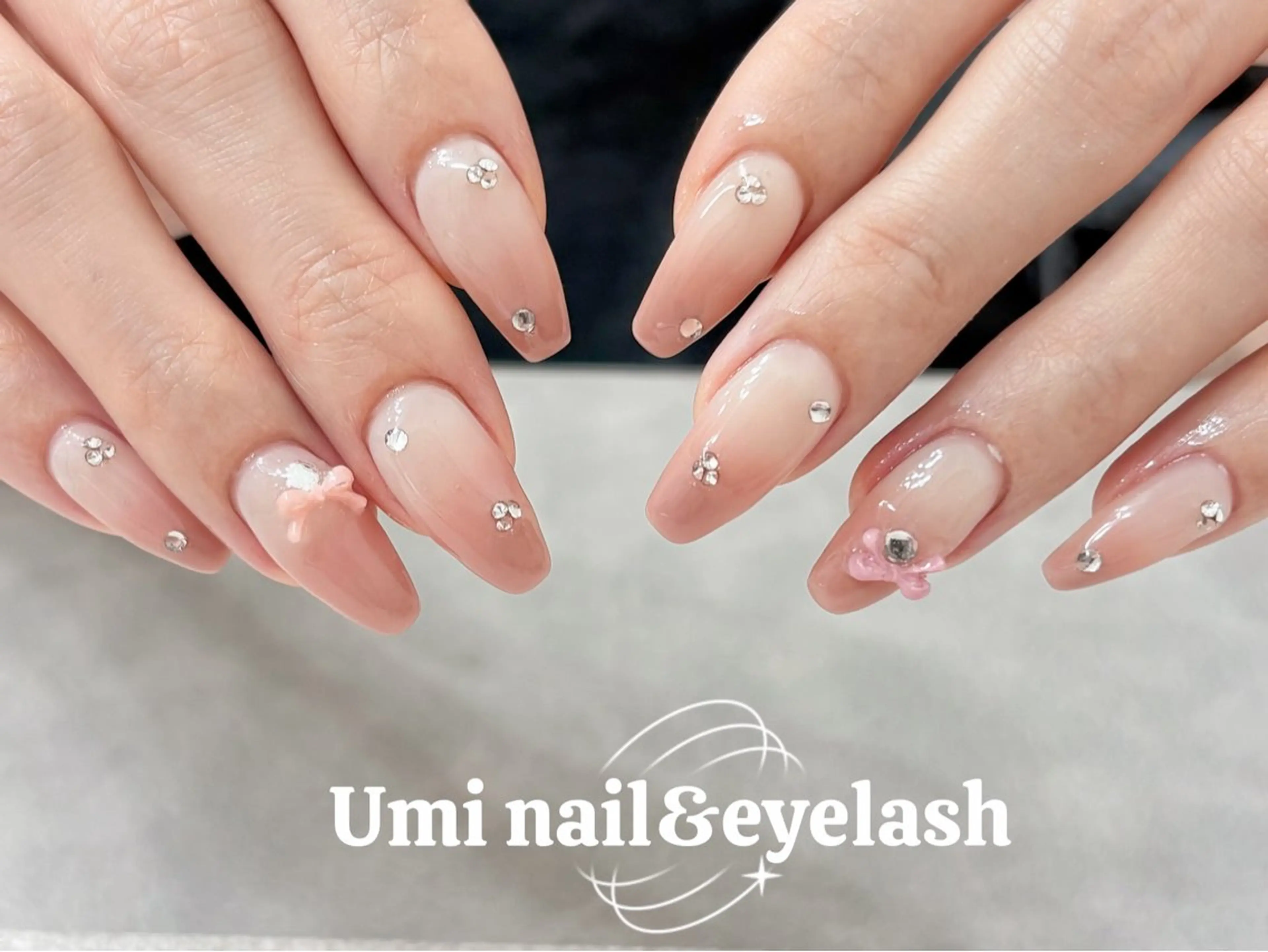 ネイル 長さ出し ジェルネイル 韓国ネイル マグネットネイル 持ち込み Umi nail& eyelashのネイルデザイン