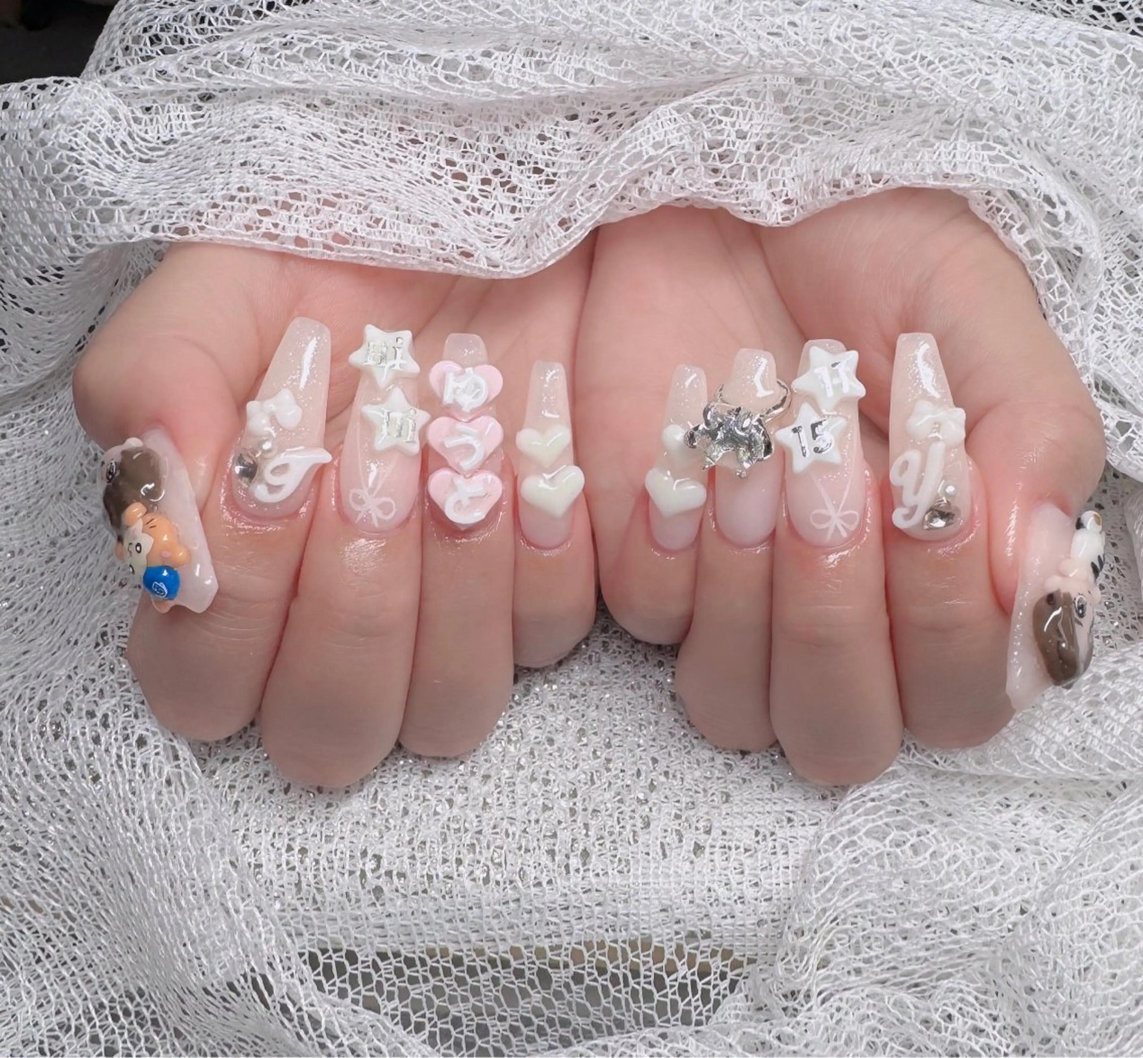 ネイル アートネイル 成人式 ジェルネイル ニュアンスネイル 夏ネイル ハンドネイル neco H.babynailのネイルデザイン