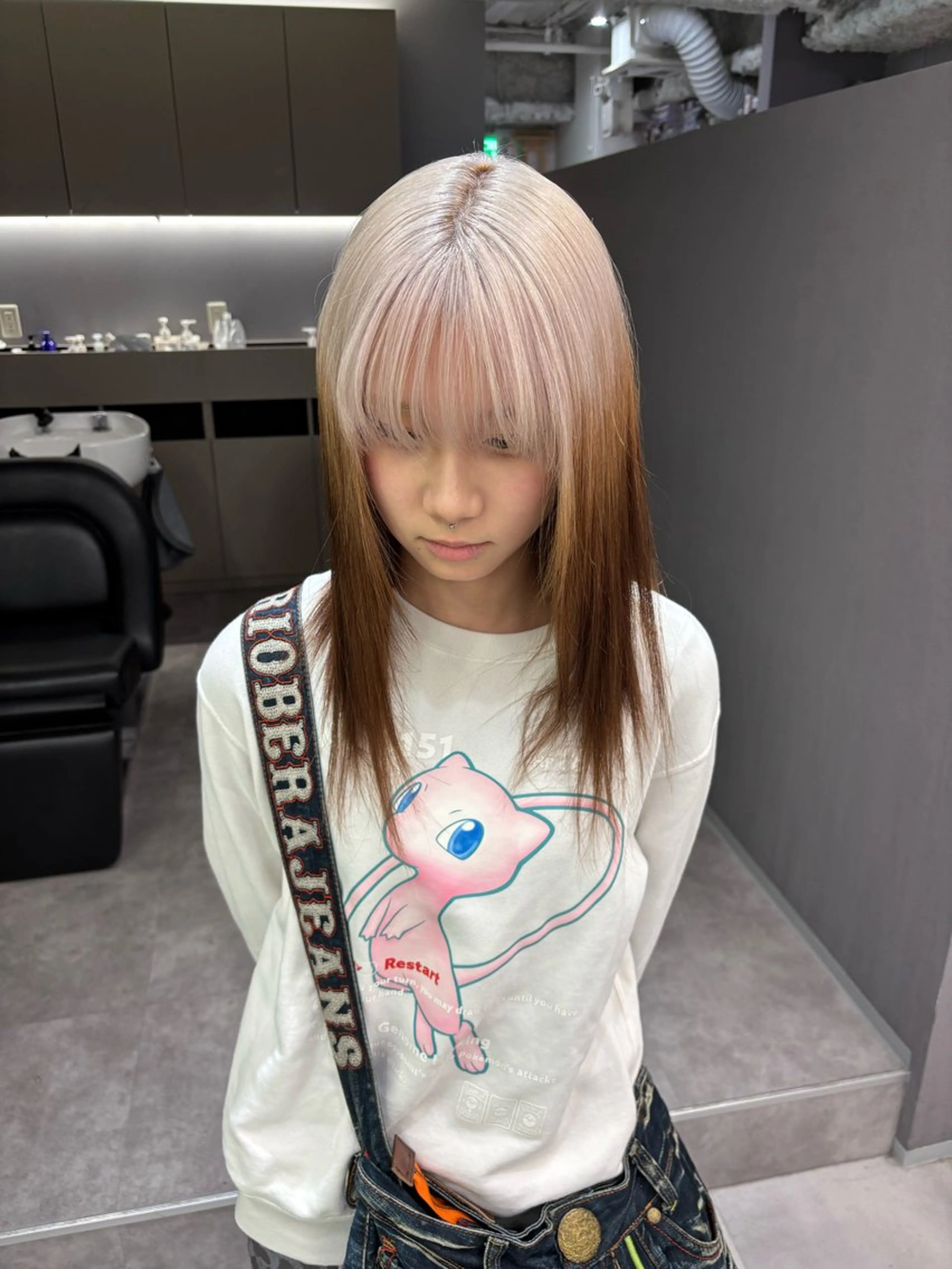 ミディアム カラー ヘアカラー 名古屋／デザイン／ ブリーチ/松井亮磨のヘアスタイル