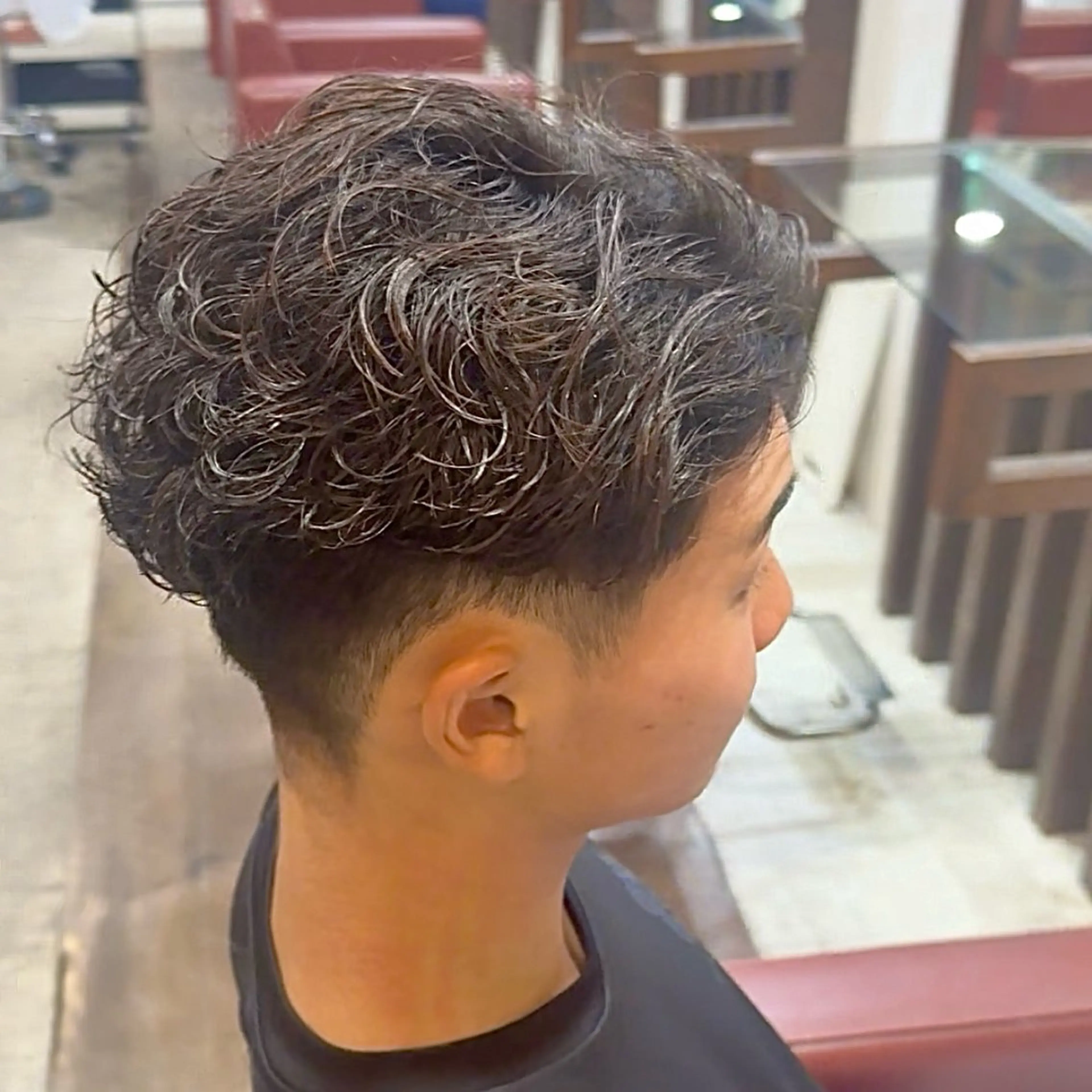 パーマ メンズ カット パーマ スペインカール/ サーフカール/RYUのヘアスタイル