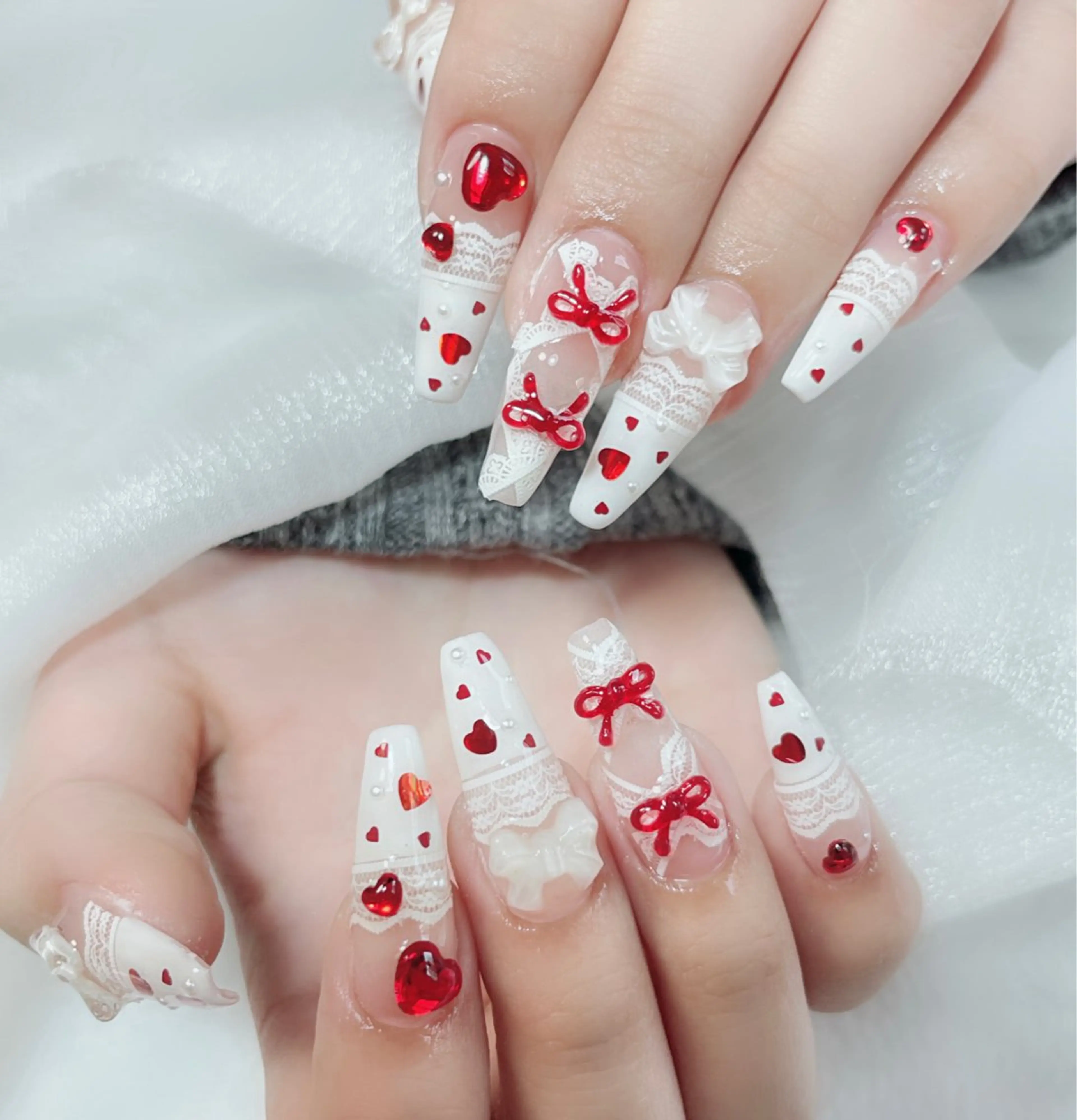 ネイル 長さ出し 持ち込み ネイルチップ Amina nail salonのネイルデザイン