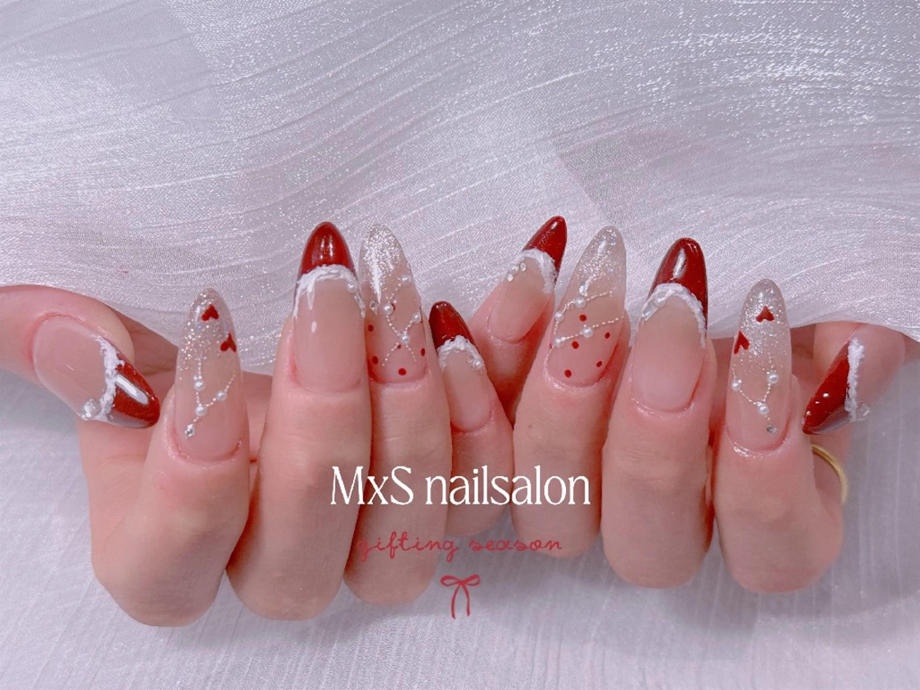 ネイル ジェルネイル 韓国ネイル マグネットネイル パラジェル ワンホンネイル ハンドネイル M×S Nail みなのネイルデザイン