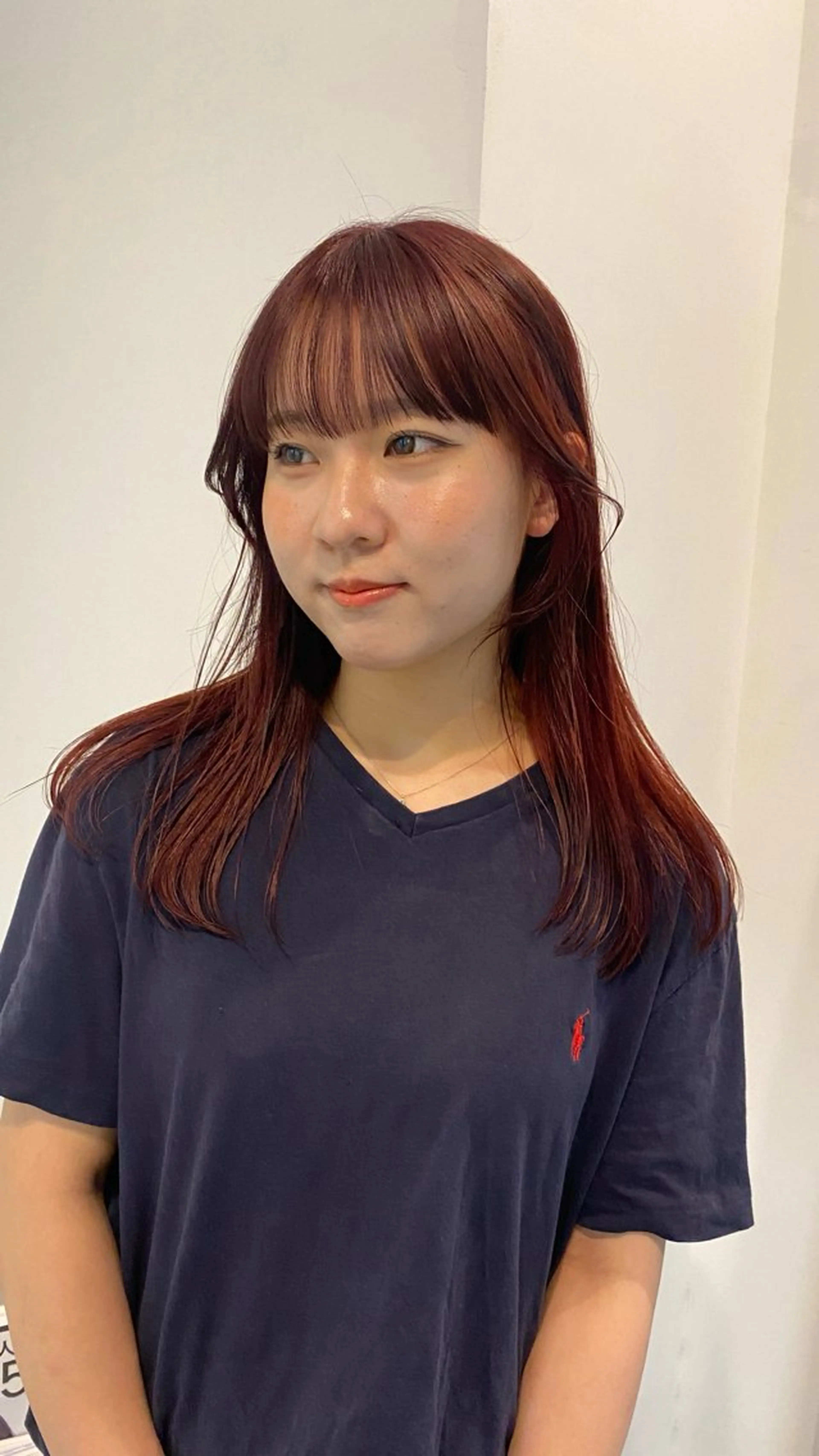 ロング カラー ブリーチ 透明感カラー レッドカラー ササキ モモカ🦙💫のヘアスタイル