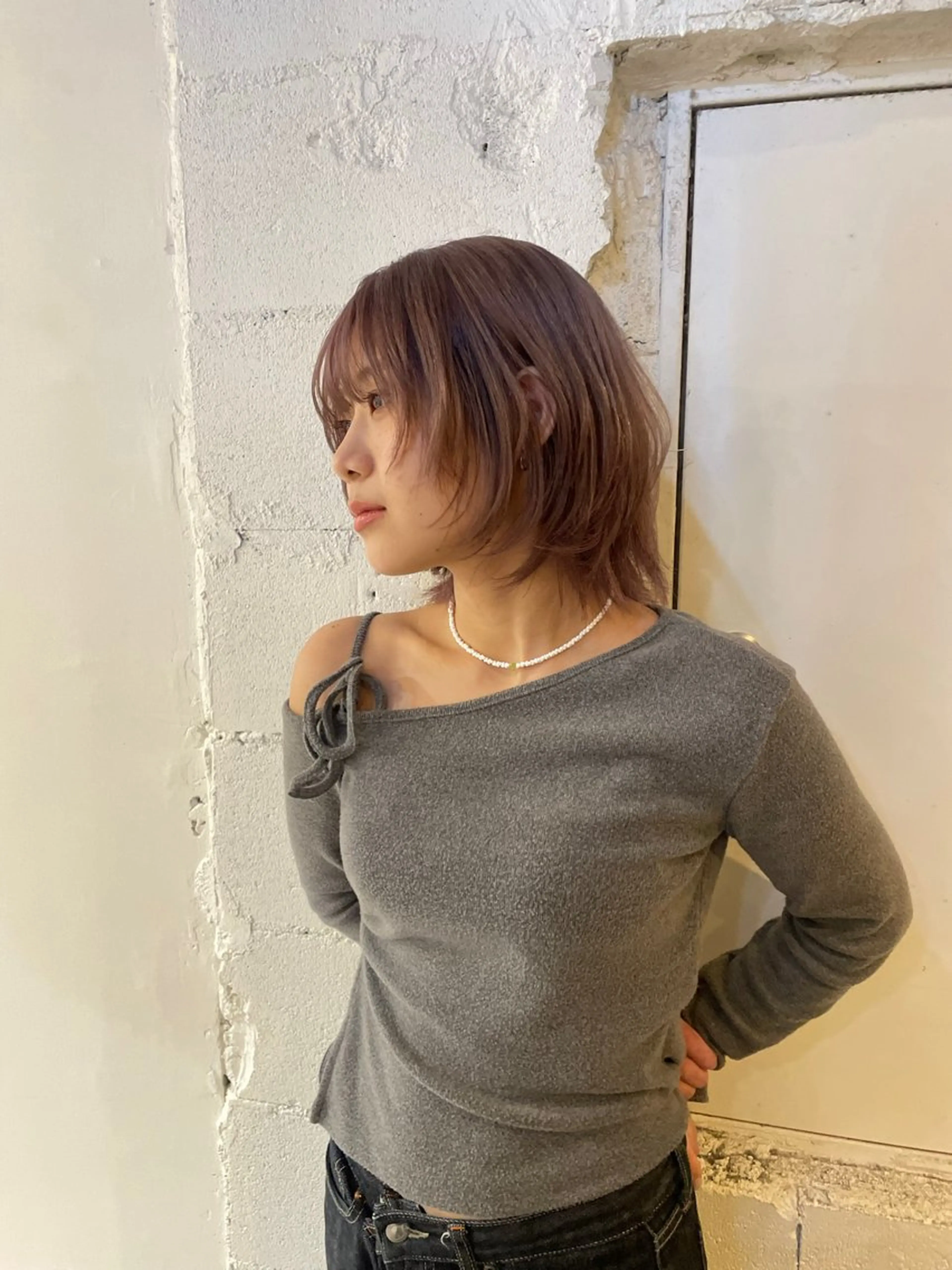 ミディアム カラー 韓国ヘア/wカラー レイヤー/RIN🎀のヘアスタイル