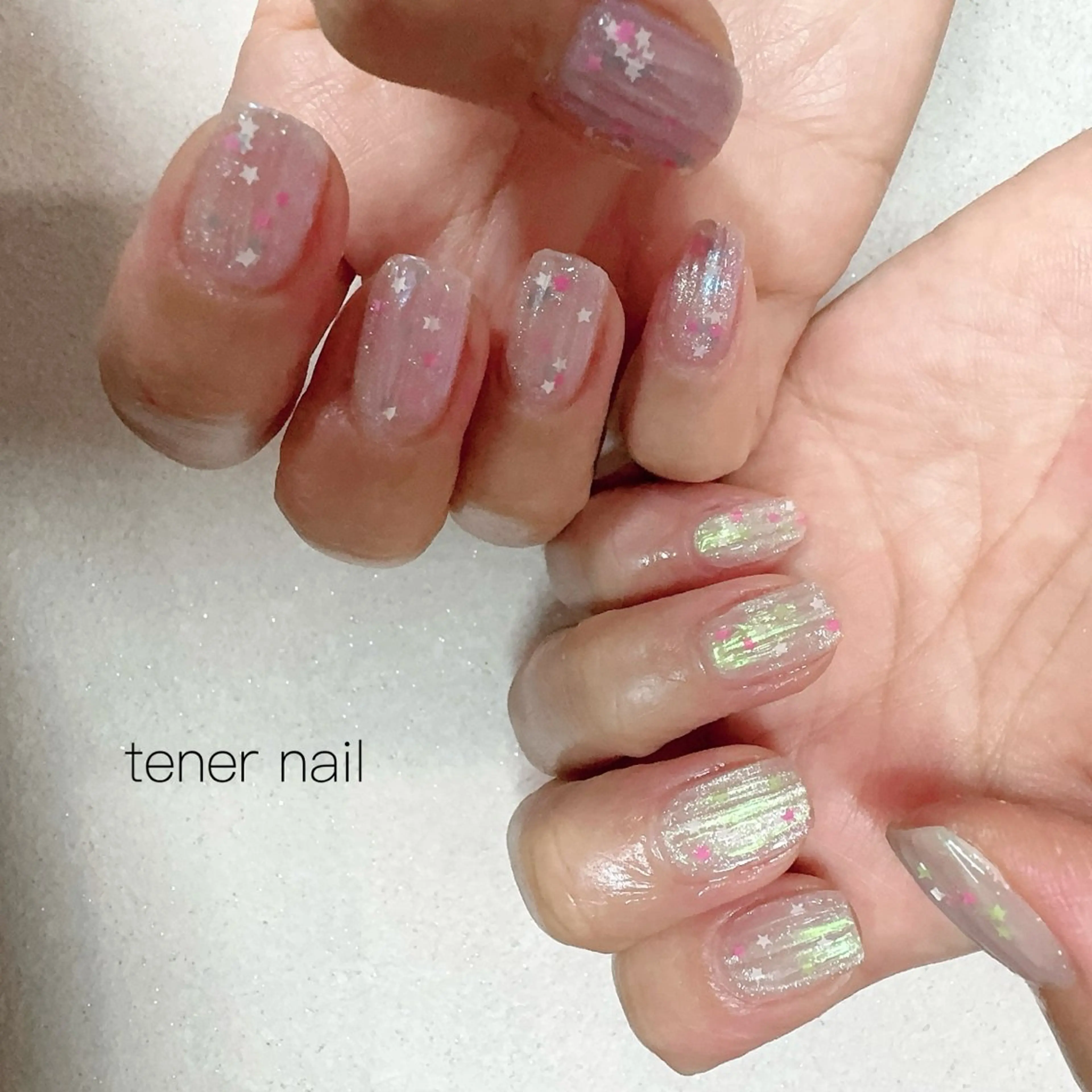 ネイル オーロラネイル ハンドネイル テネルネイル tener nailのネイルデザイン