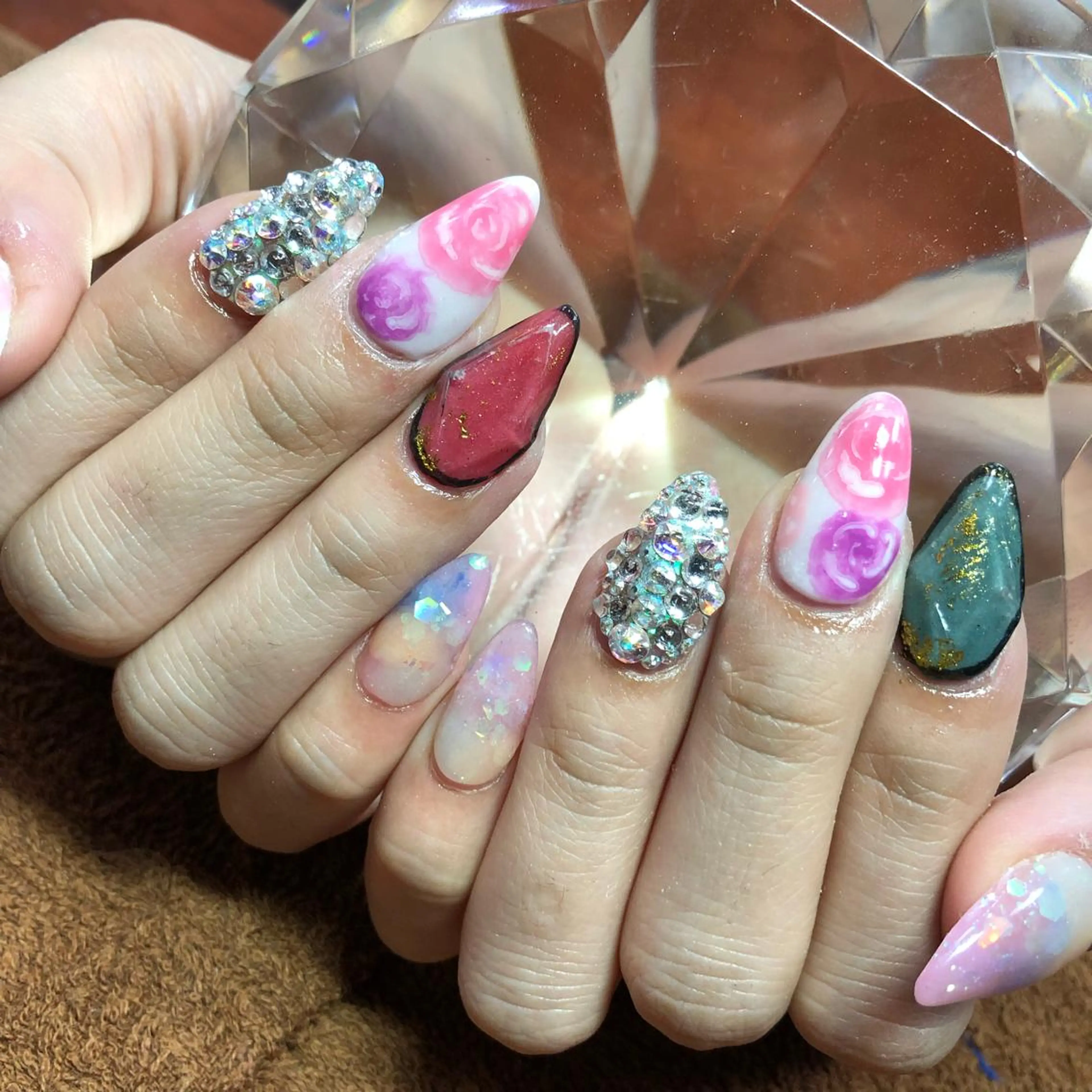 ミディアム ネイル ハンドネイル 《LB》ラブリエ Nail&eyeのマツエク・マツパデザイン