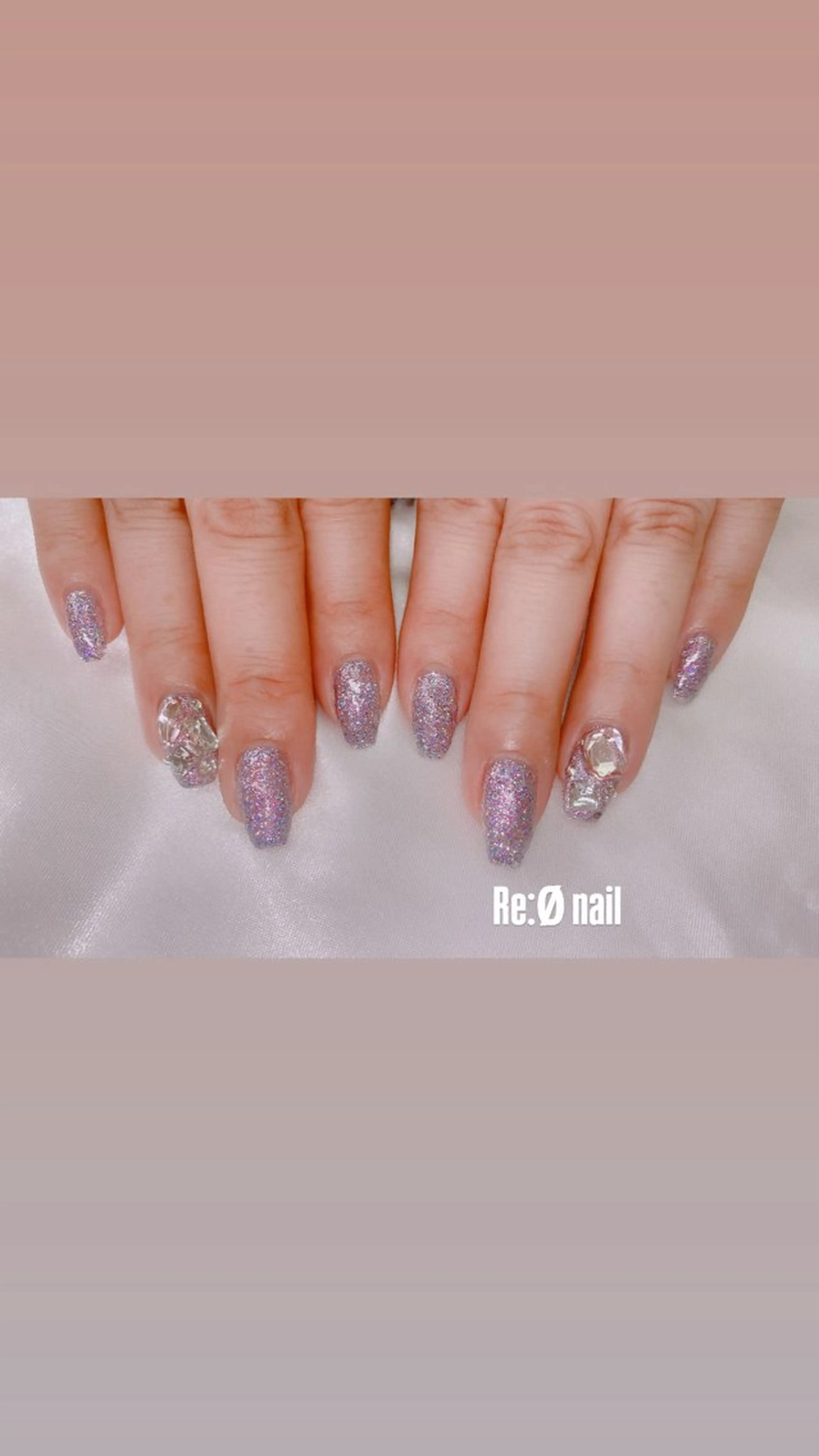 ネイル ラメ(グリッター) ハンドネイル Re:Ø nail 🩵TSUJIのネイルデザイン