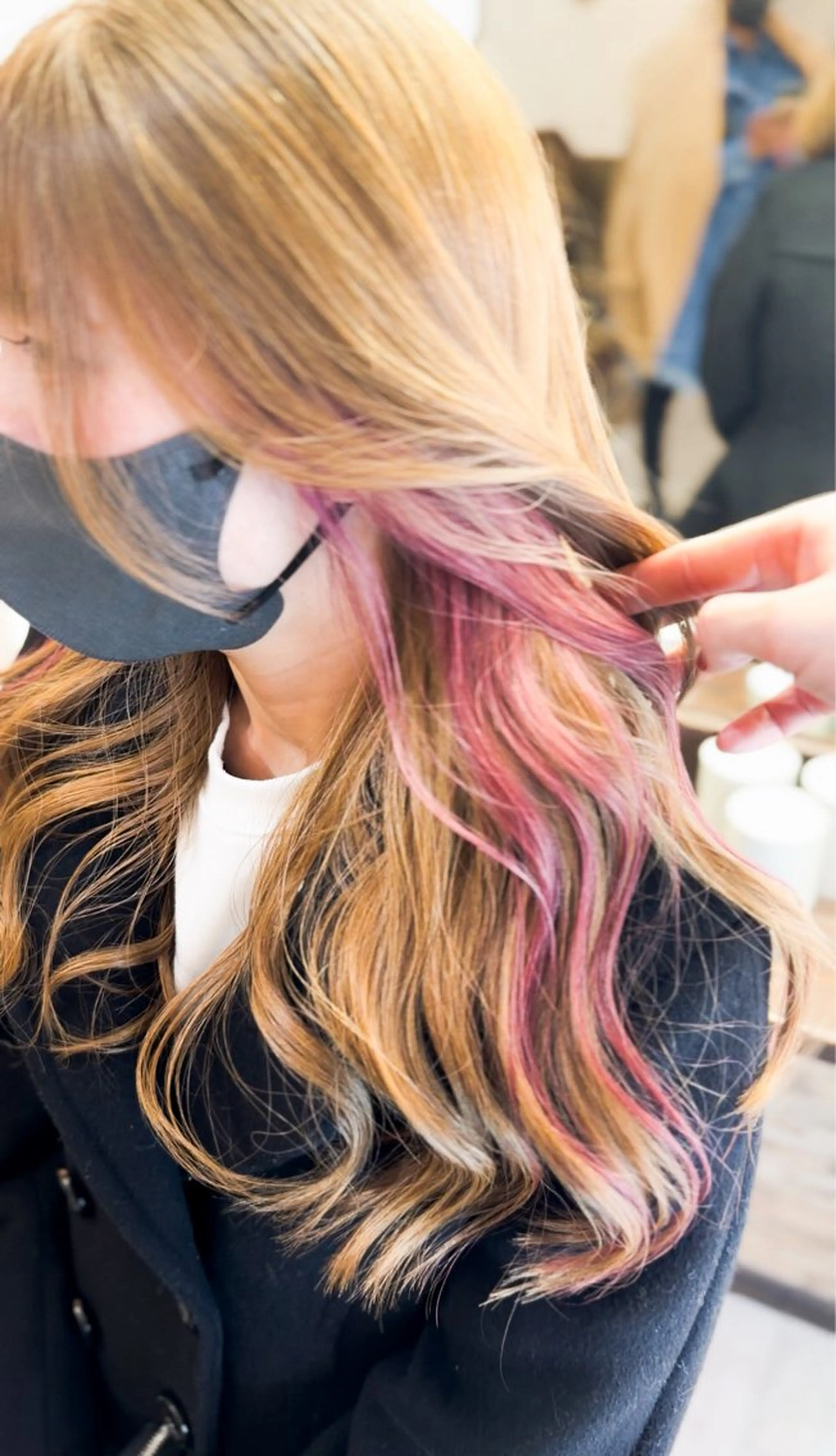 ロング レイヤーカット カット ヘアカラー 飯星慧斗 /ブリーチ、縮毛矯正のヘアスタイル