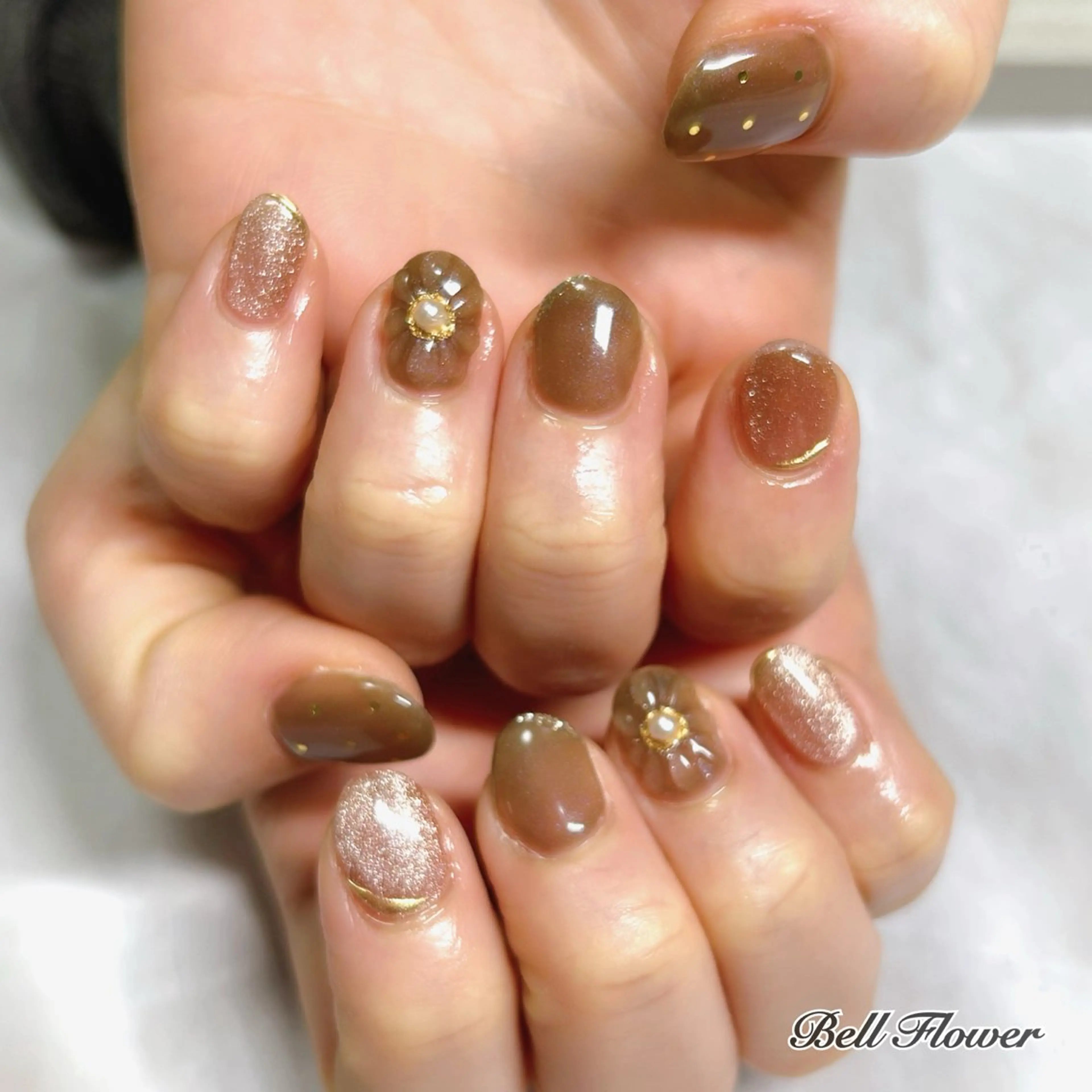 ネイル ハンドネイル Bell Flowerのネイルデザイン