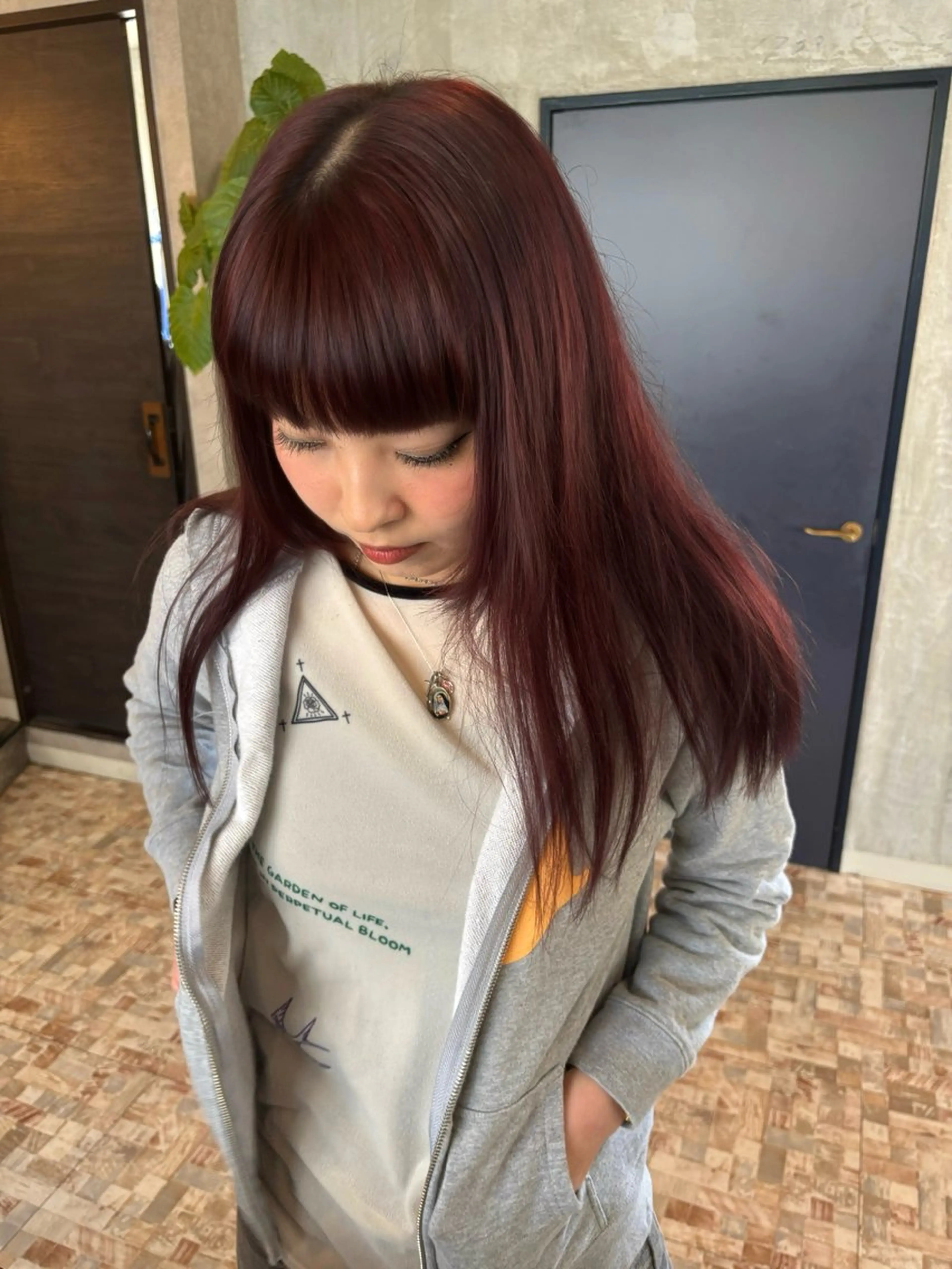 セミロング ヘアカラー botan🪷☆*。 レ ナのヘアスタイル