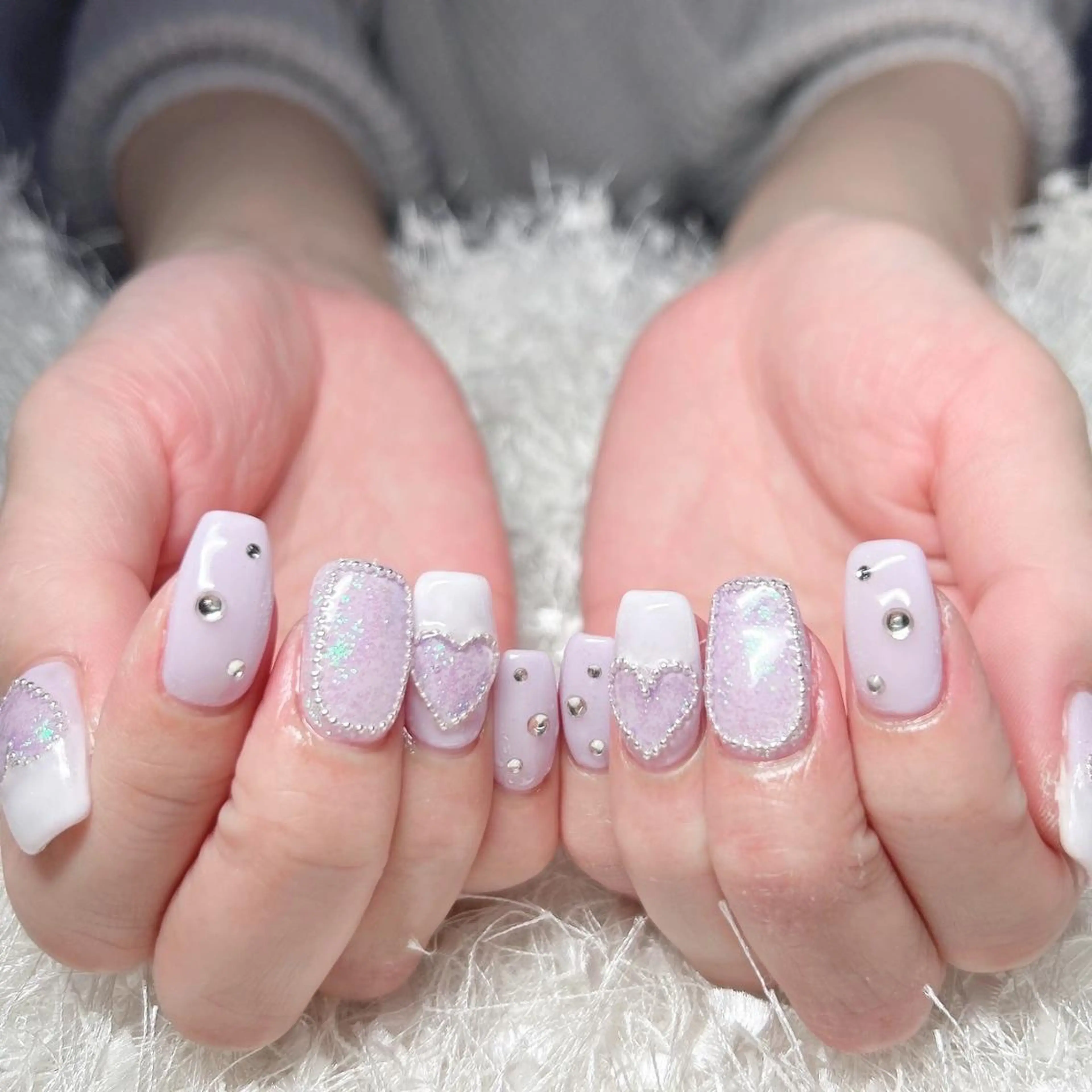 ネイル 長さ出し フレンチネイル ジェルネイル グラデーション 韓国ネイル ハンドネイル Nail&eye Belire 新宿のネイルデザイン