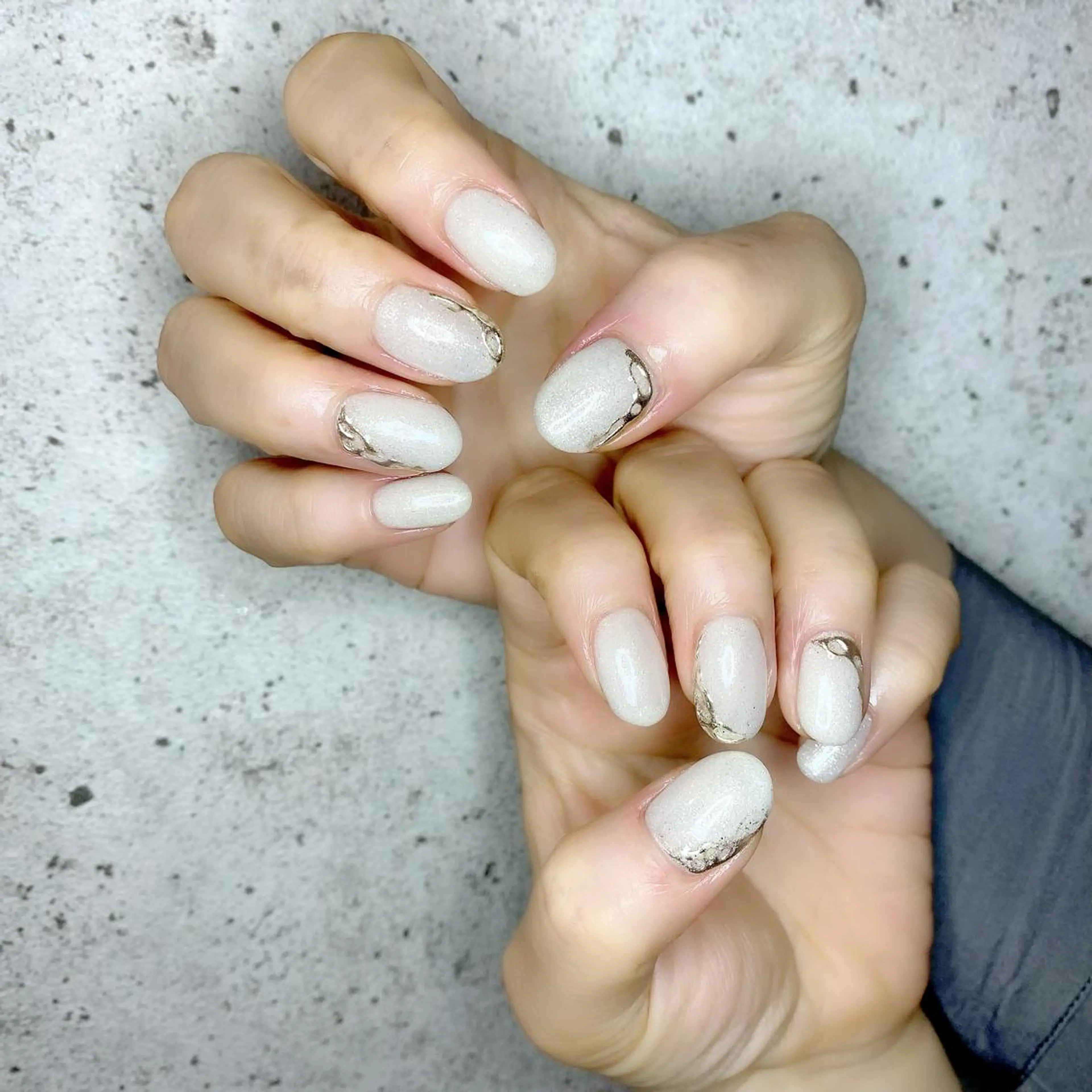 セミロング カラー パーマ ヘアアレンジ メンズ キッズ ネイル マツエク・マツパ アイブロウ 眉カラー アートネイル 夏ネイル ホワイト Salon Ｋのネイルデザイン