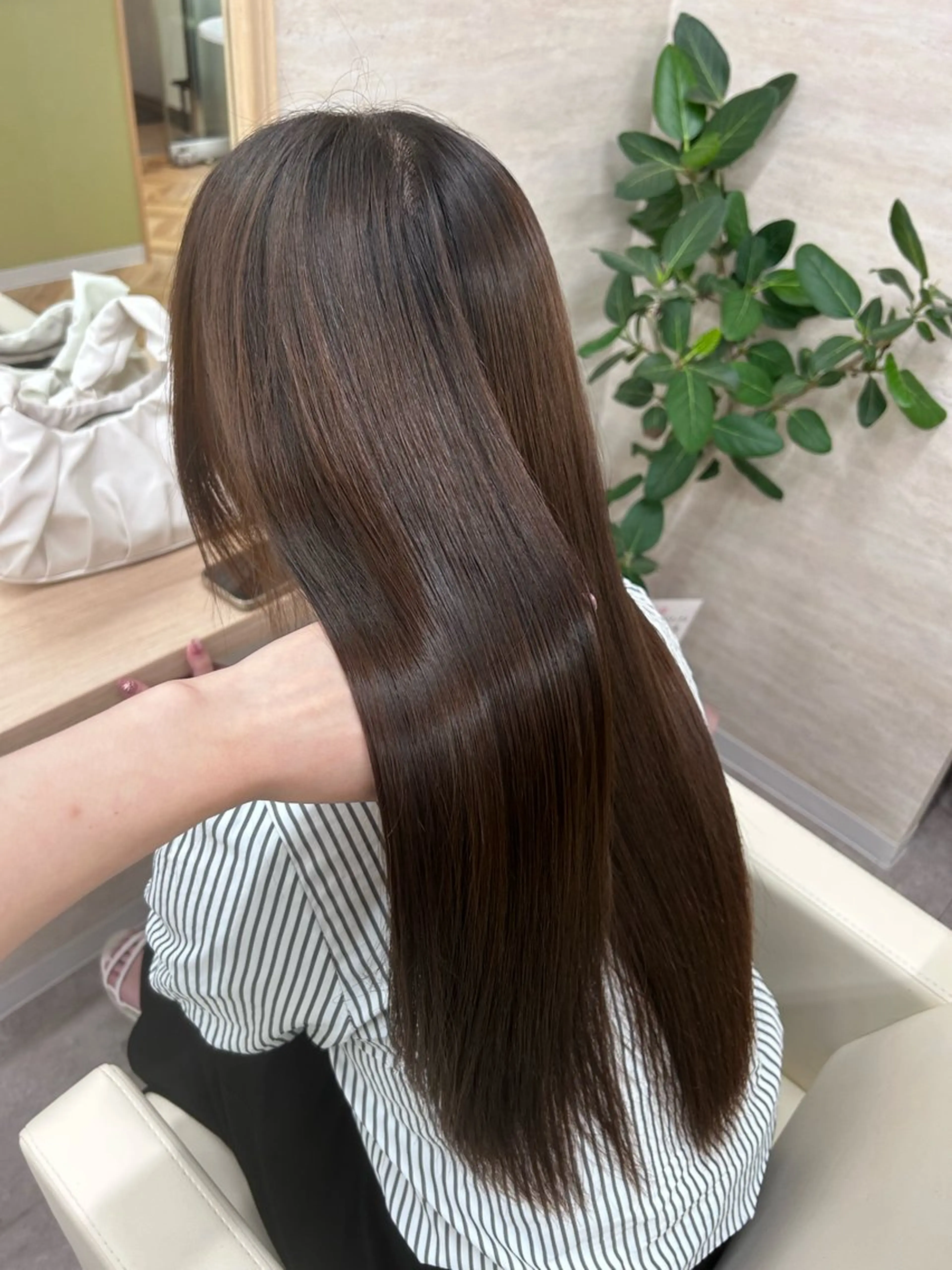 ロング カット ヘアカラー 縮毛矯正 トリートメント ✨艶カラー✨ 🍒Rinna🍒のヘアスタイル