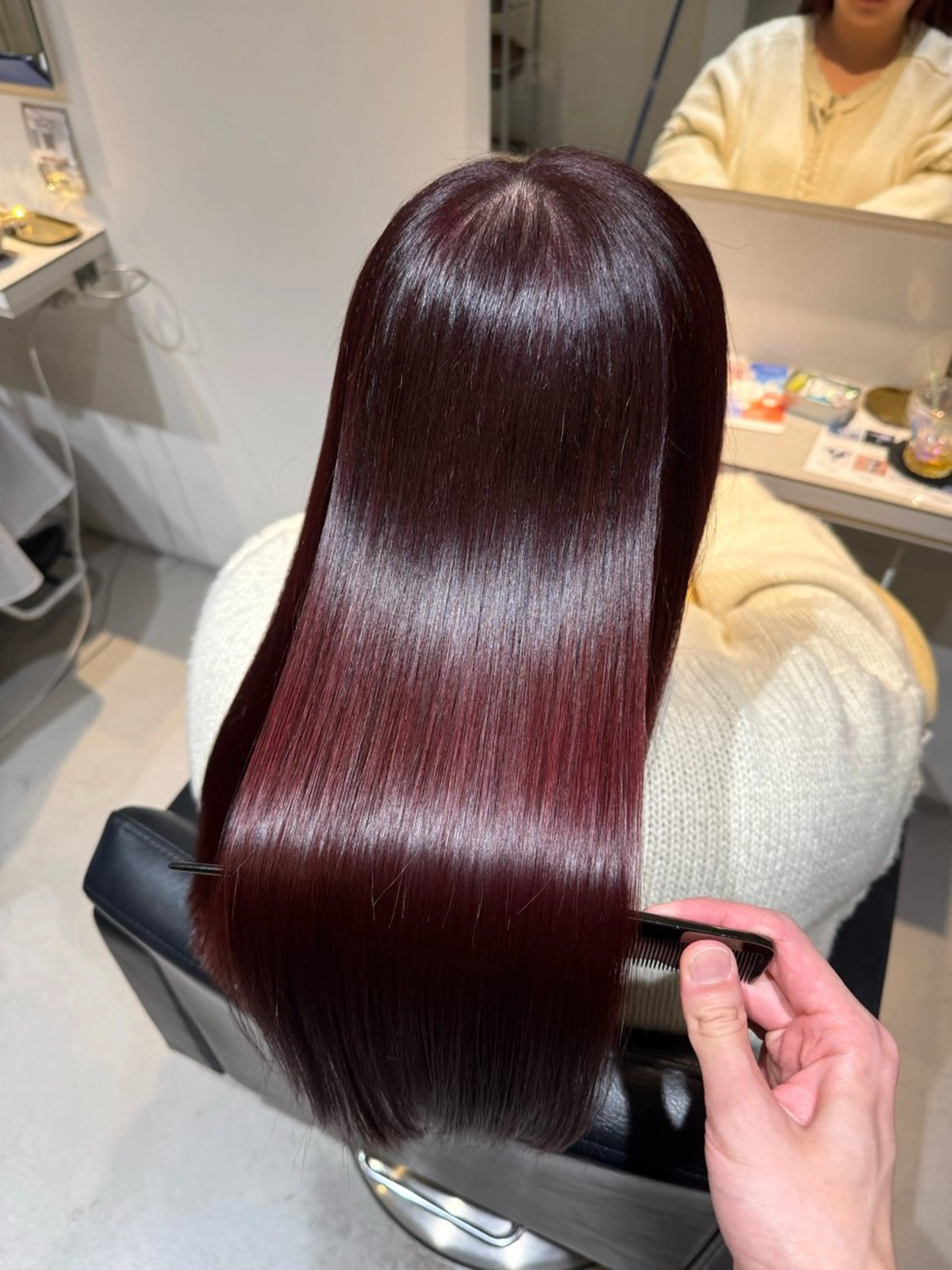 セミロング カット 縮毛矯正 トリートメント tastybloom /髪質改善サロン⭐️のヘアスタイル