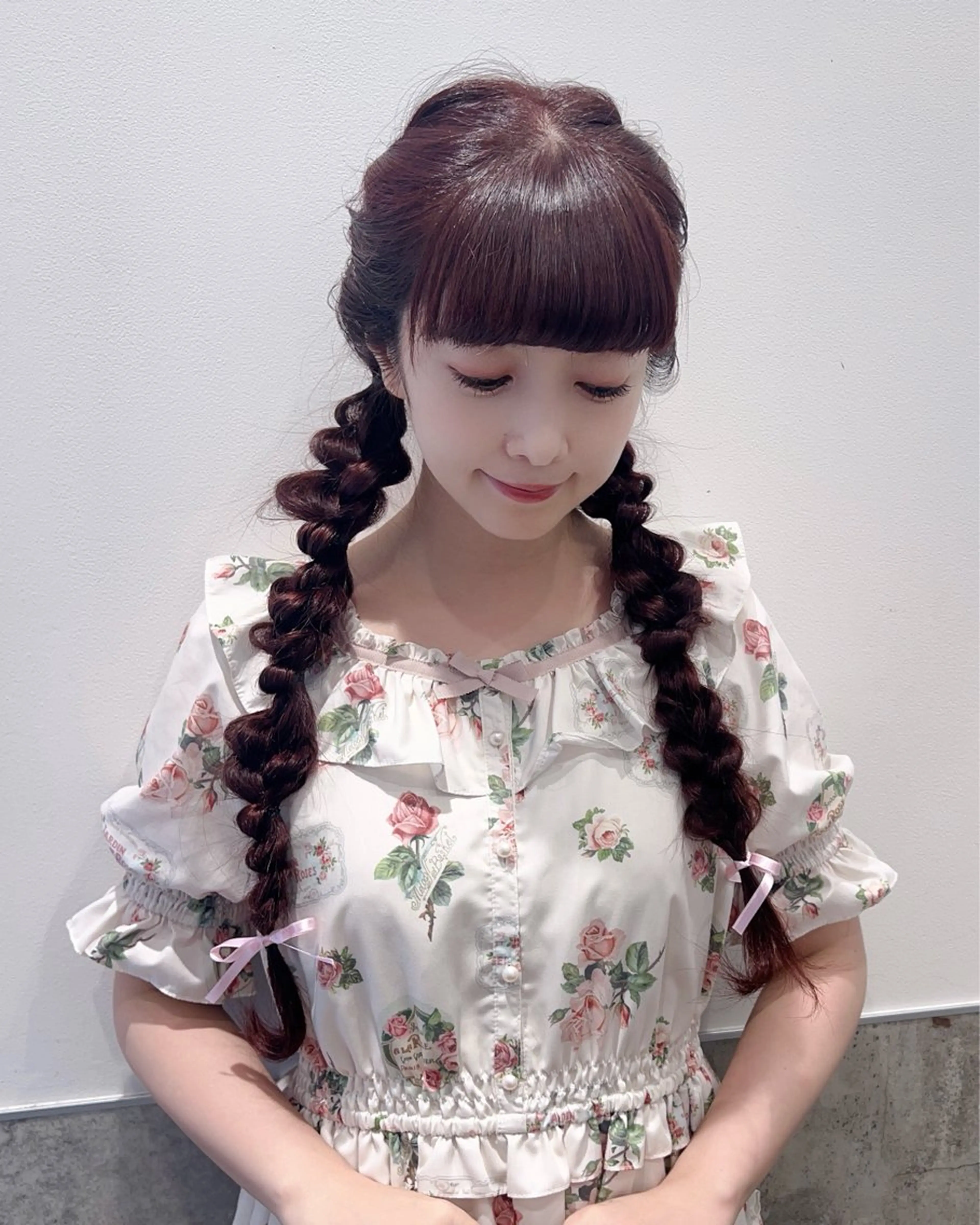 ロング カラー ヘアアレンジ 💗ガーリーヘア🎀 saki💗のヘアスタイル
