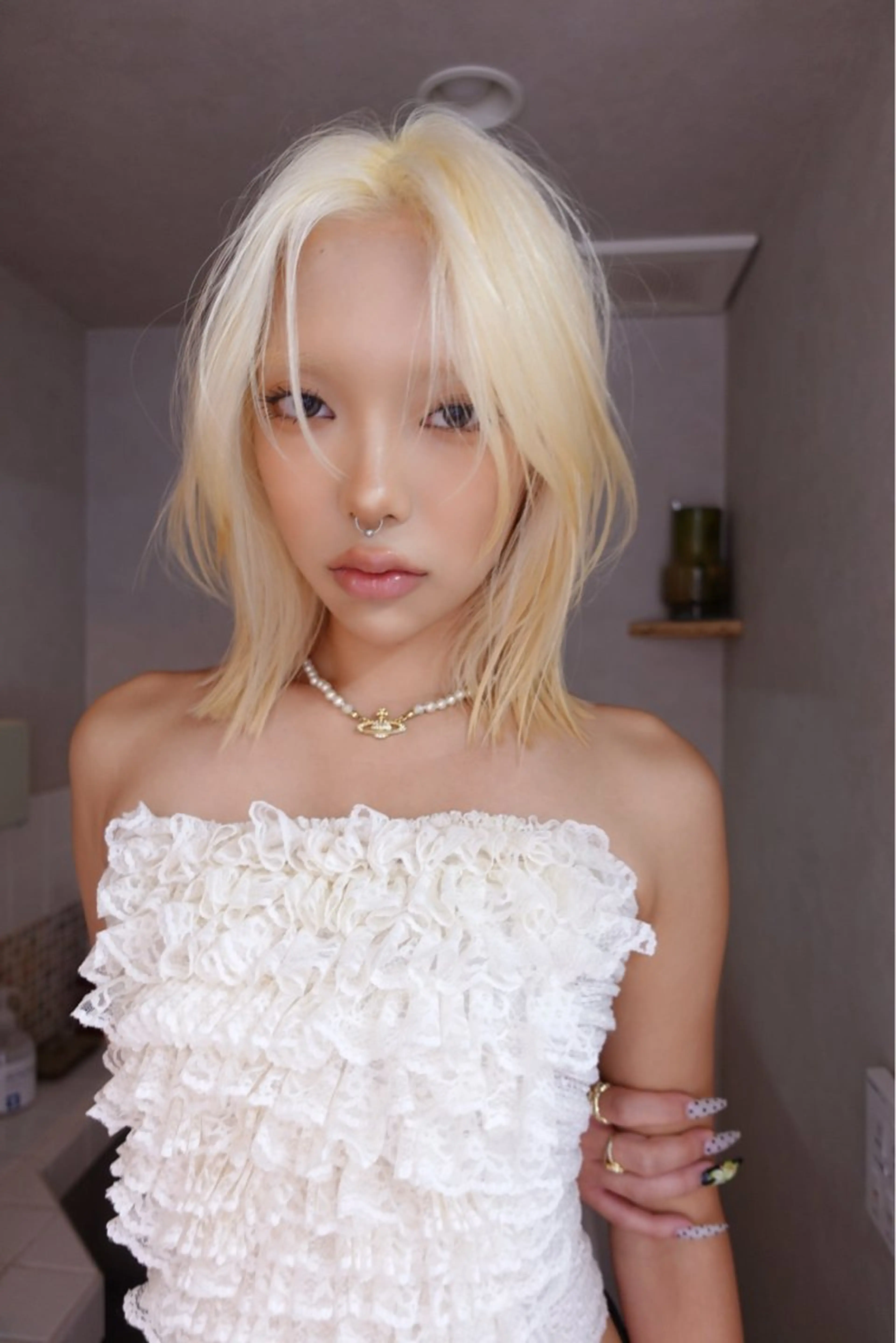 【𖧁天然素材のようなカラー𖧁】カット➕ブリーチ➕onカラーの写真