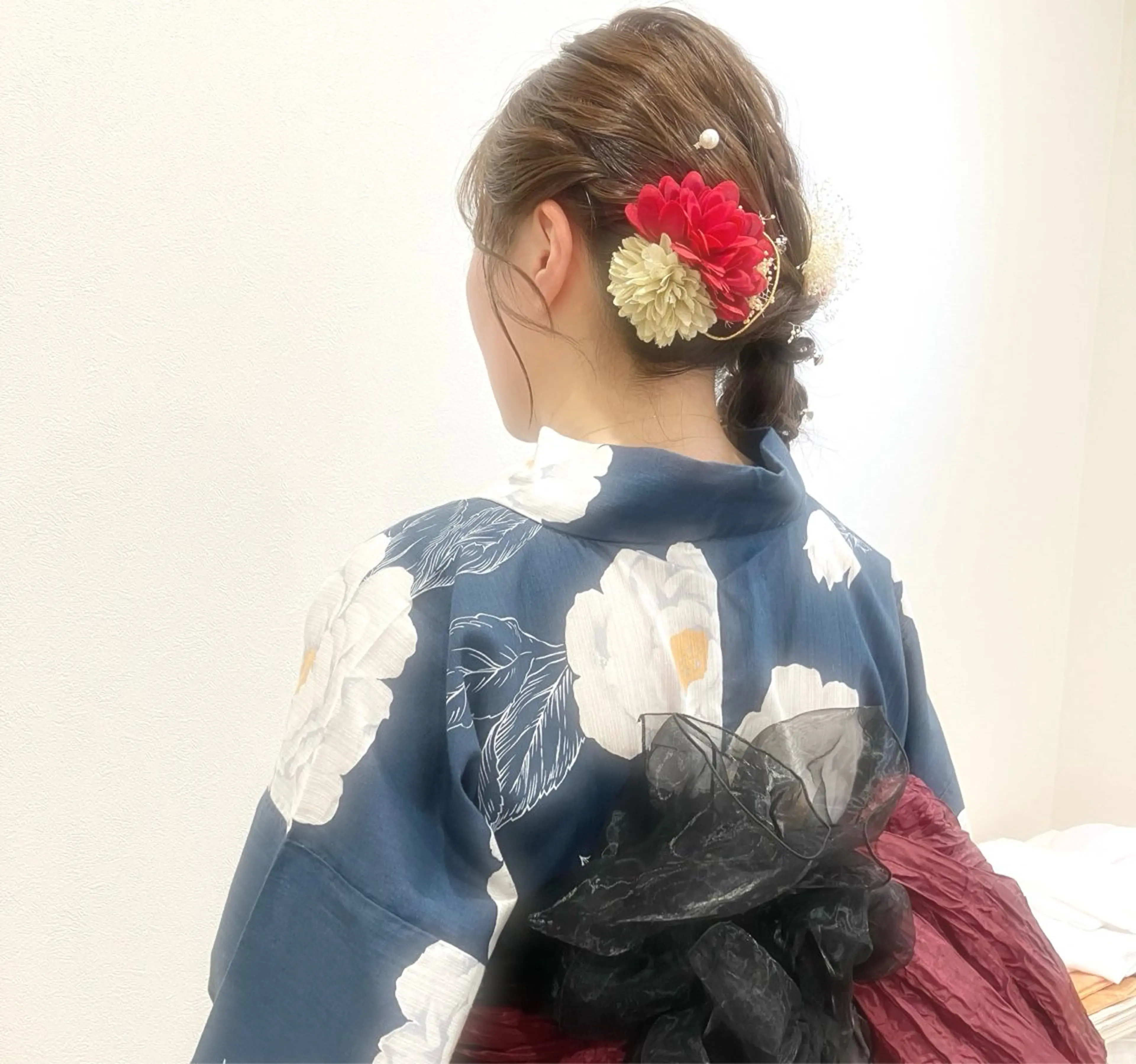 ロング 浴衣 ヘアセット とみた ★みのヘアスタイル