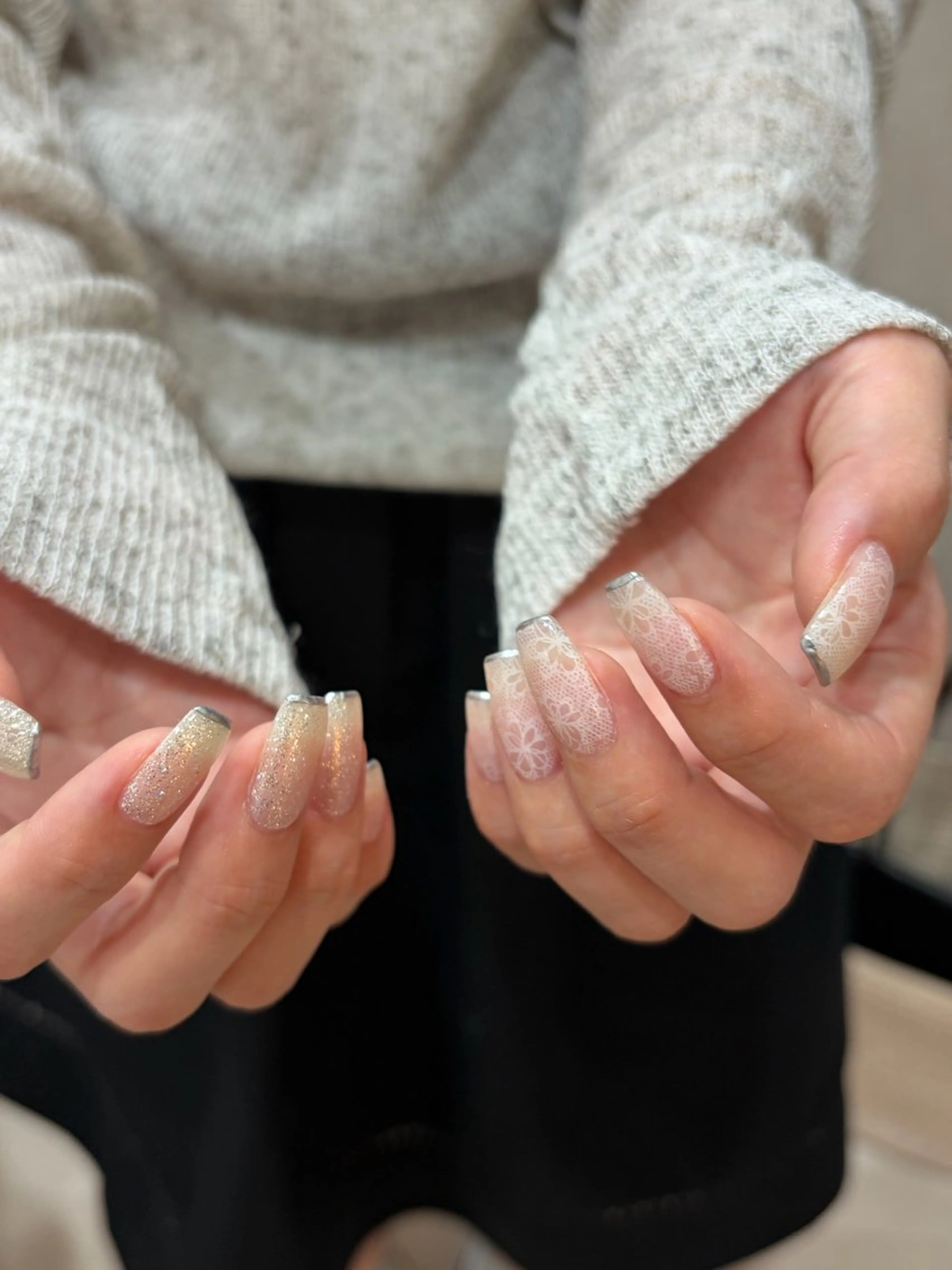 ネイル レース ハンドネイル NINE_ SAKIのネイルデザイン