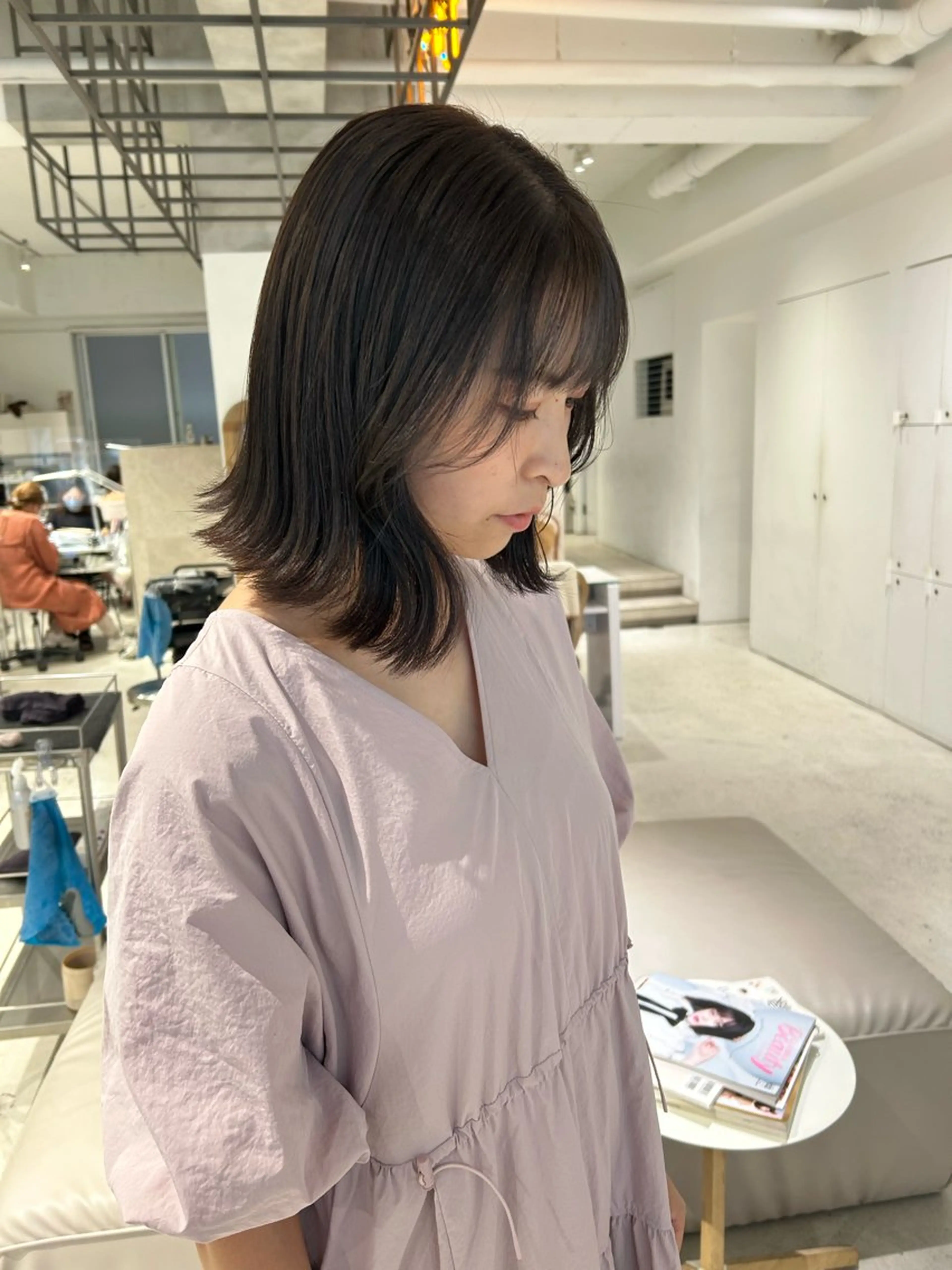 ミディアム カラー ベージュカラー ラベンダーカラー ラベンダーベージュ ヘアカラー 透明感カラー🫧 nanohaのヘアスタイル