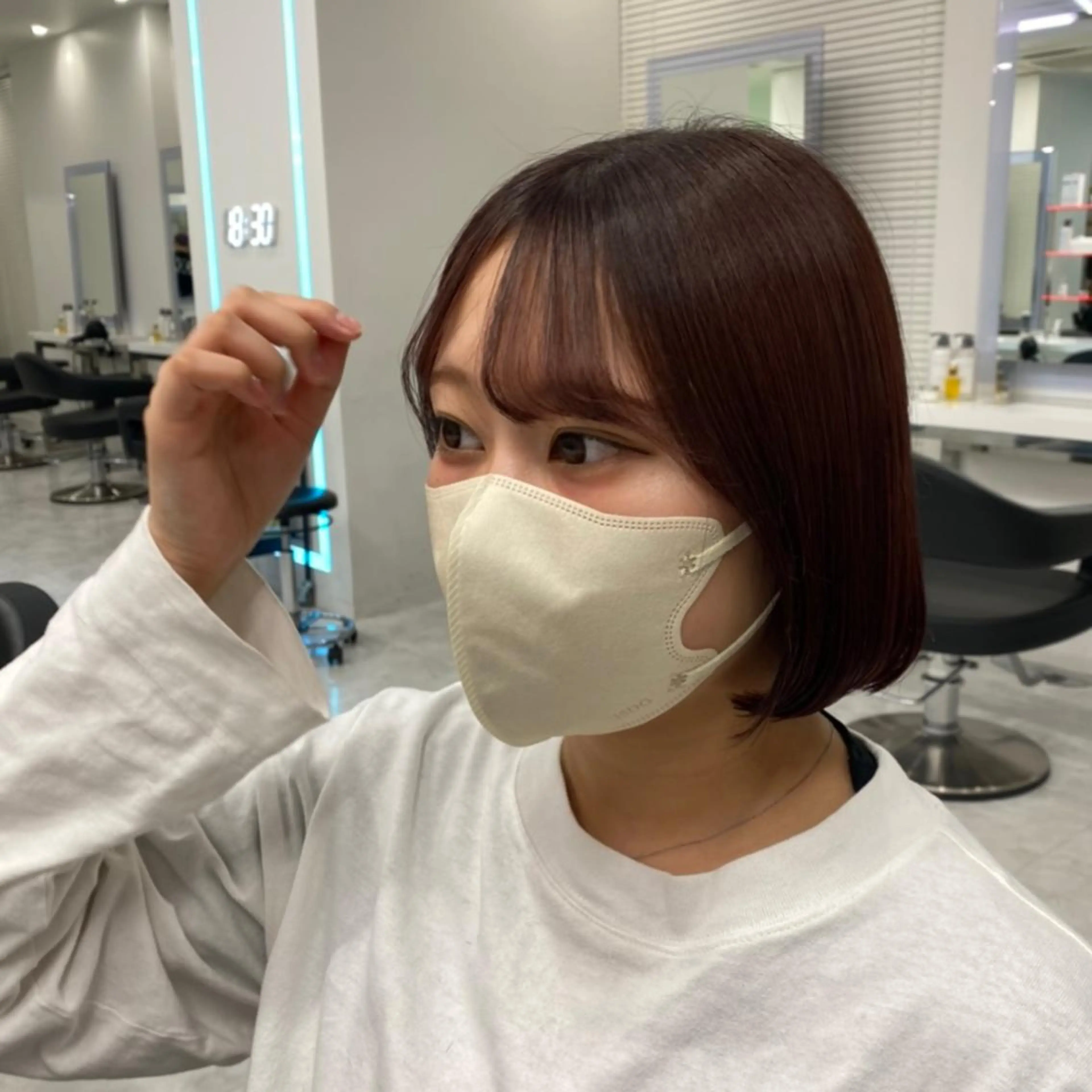 ミディアム カラー 🌼リナ🌼赤み消し オリーブ/ブラウンのヘアスタイル