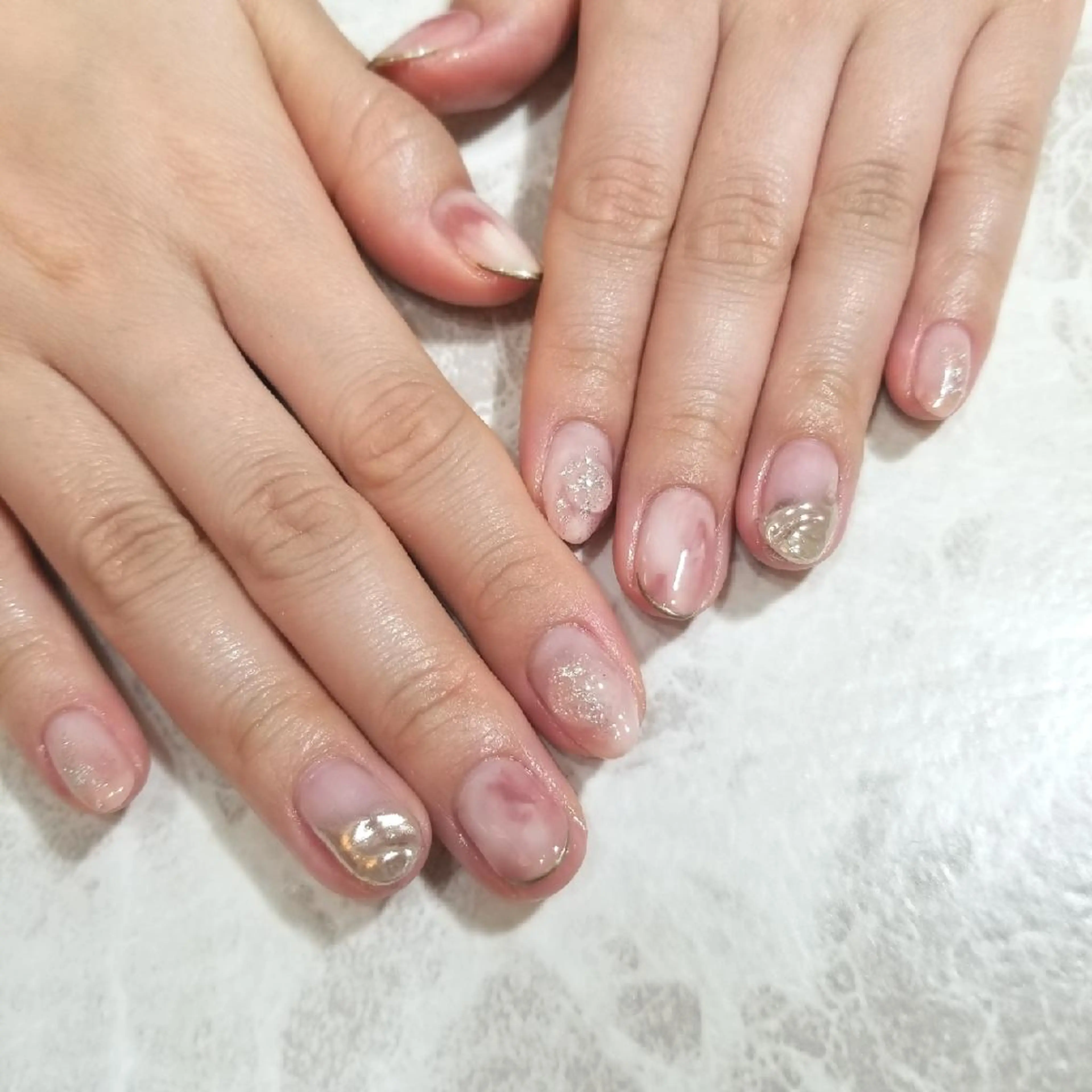 ネイル ニュアンスネイル ハンドネイル nijiiro🌈 サトウのネイルデザイン