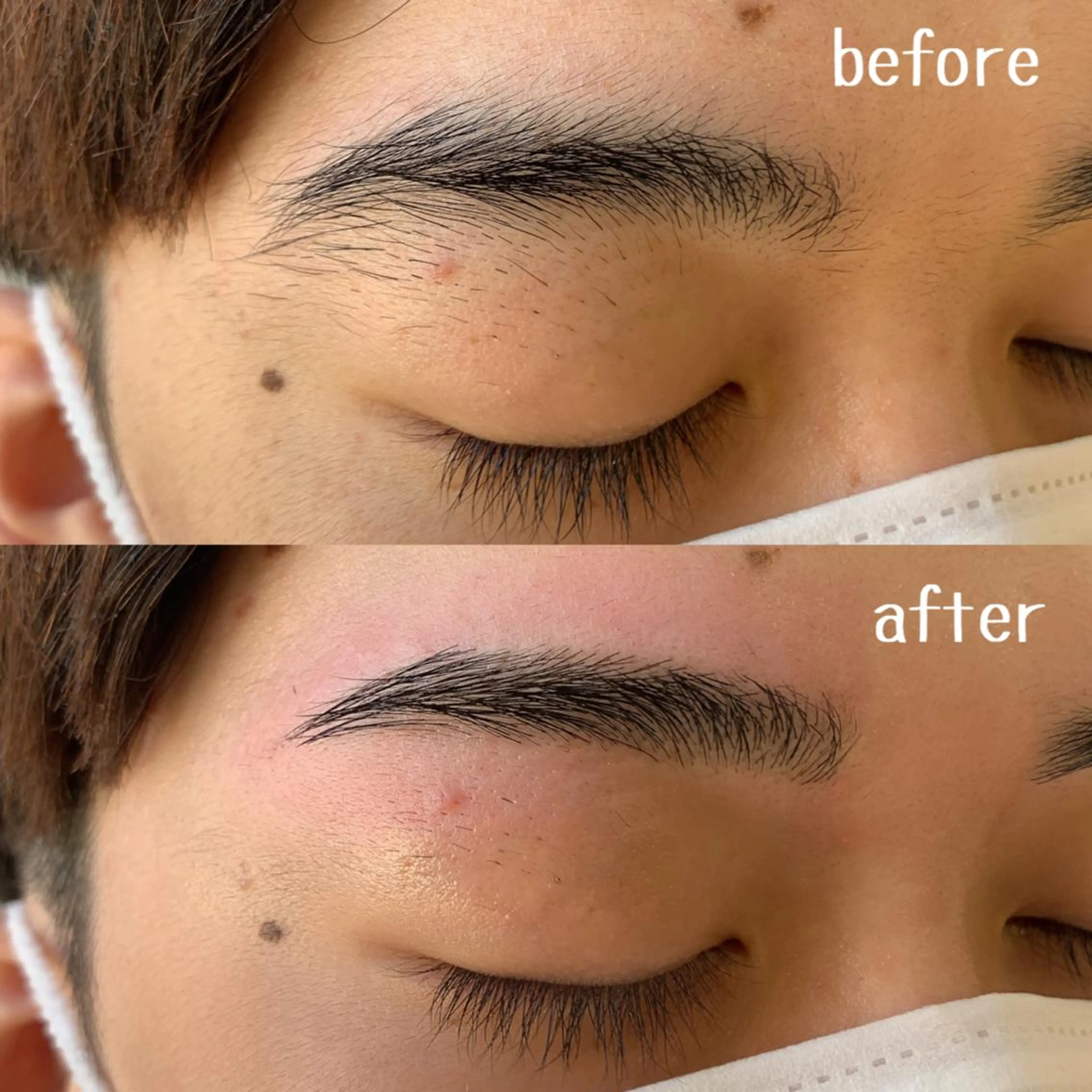 【新規】メンズ眉毛ワックス脱毛🌟新規の方限定のメニューになっております🌼の写真