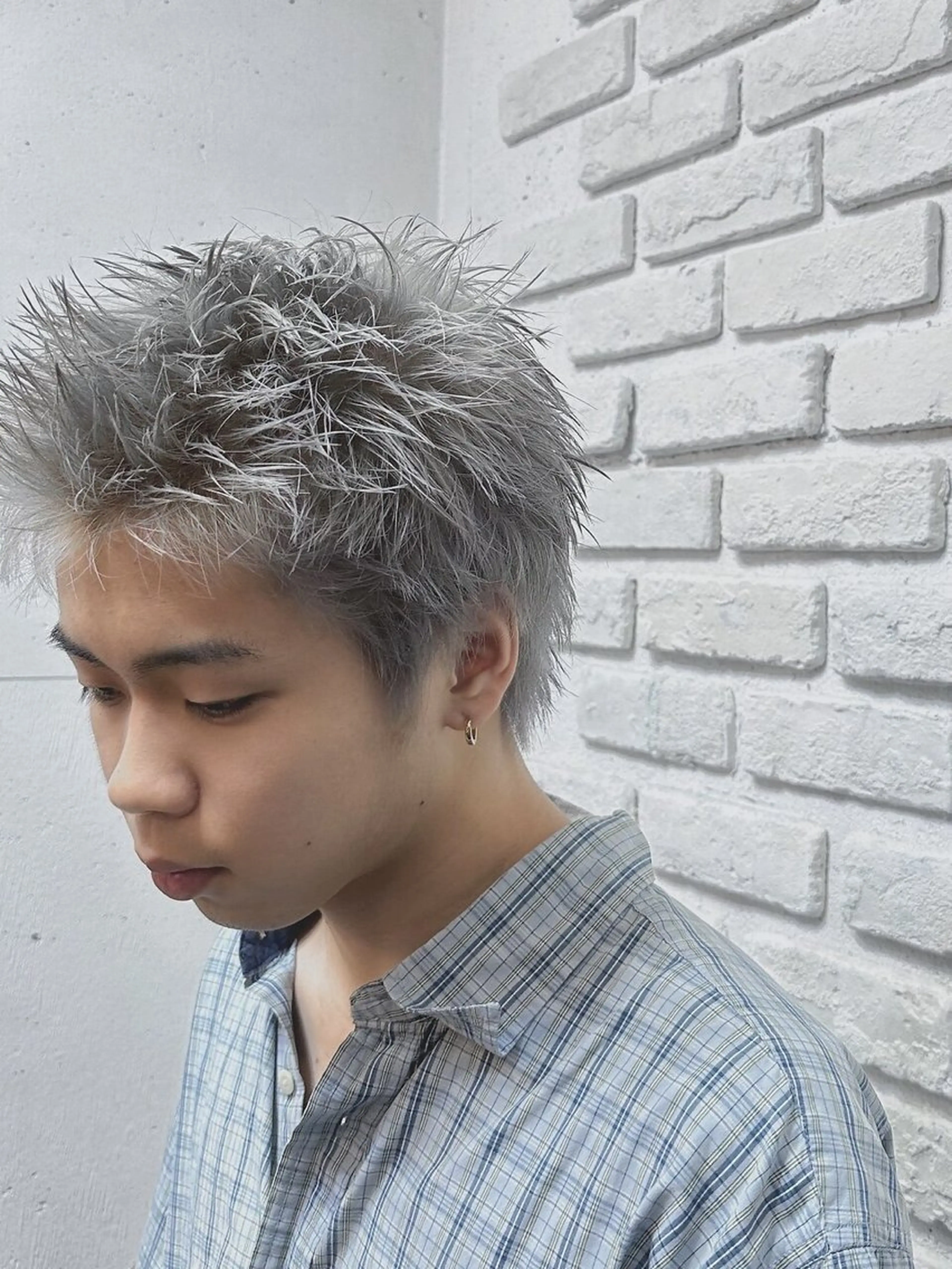 ショート カラー メンズ カット ヘアカラー 池袋メンズ パーマ本多のヘアスタイル