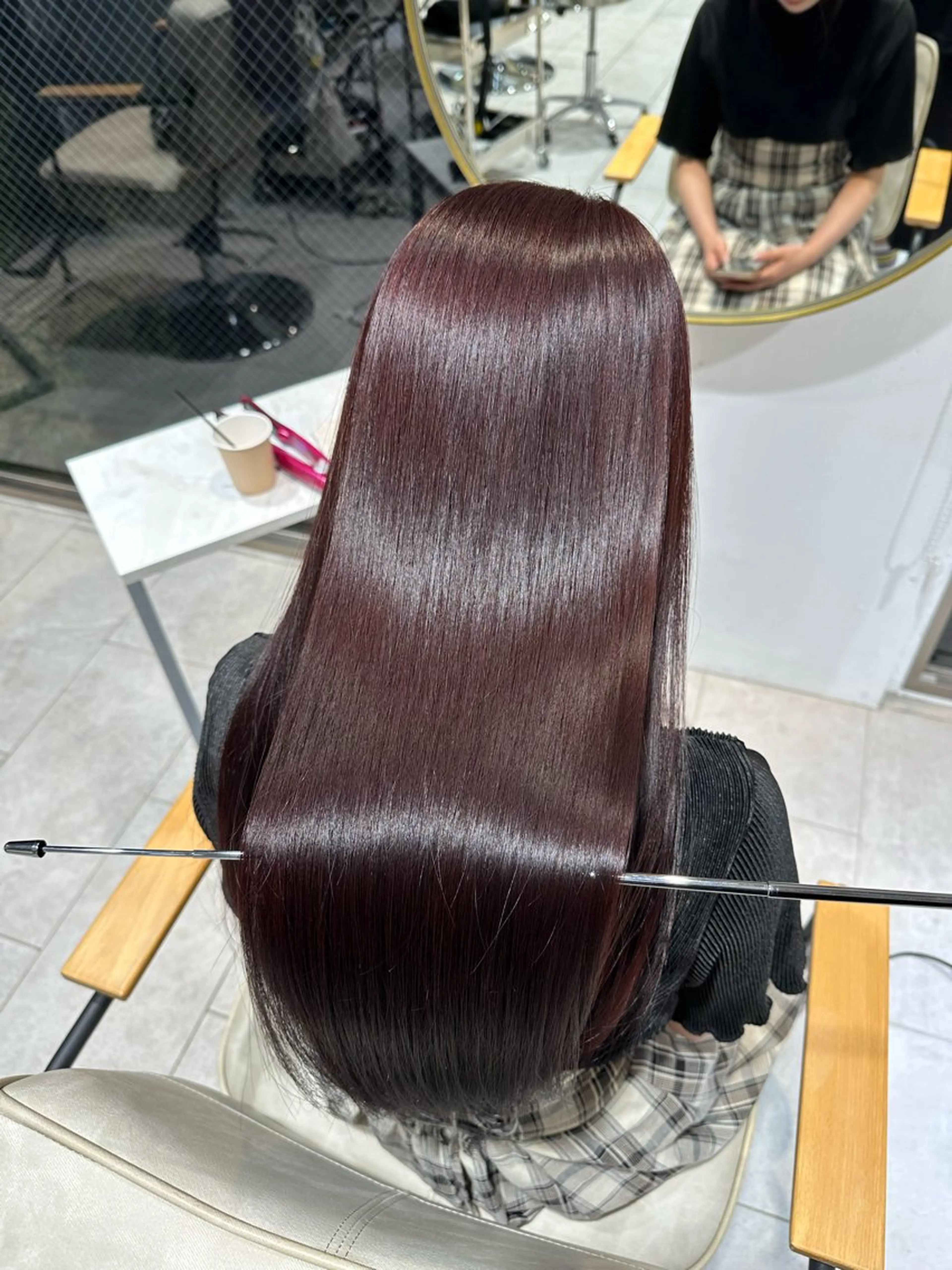 ✨暖色秋カラー✨カット＋ワンカラー＋3stepトリートメントの写真