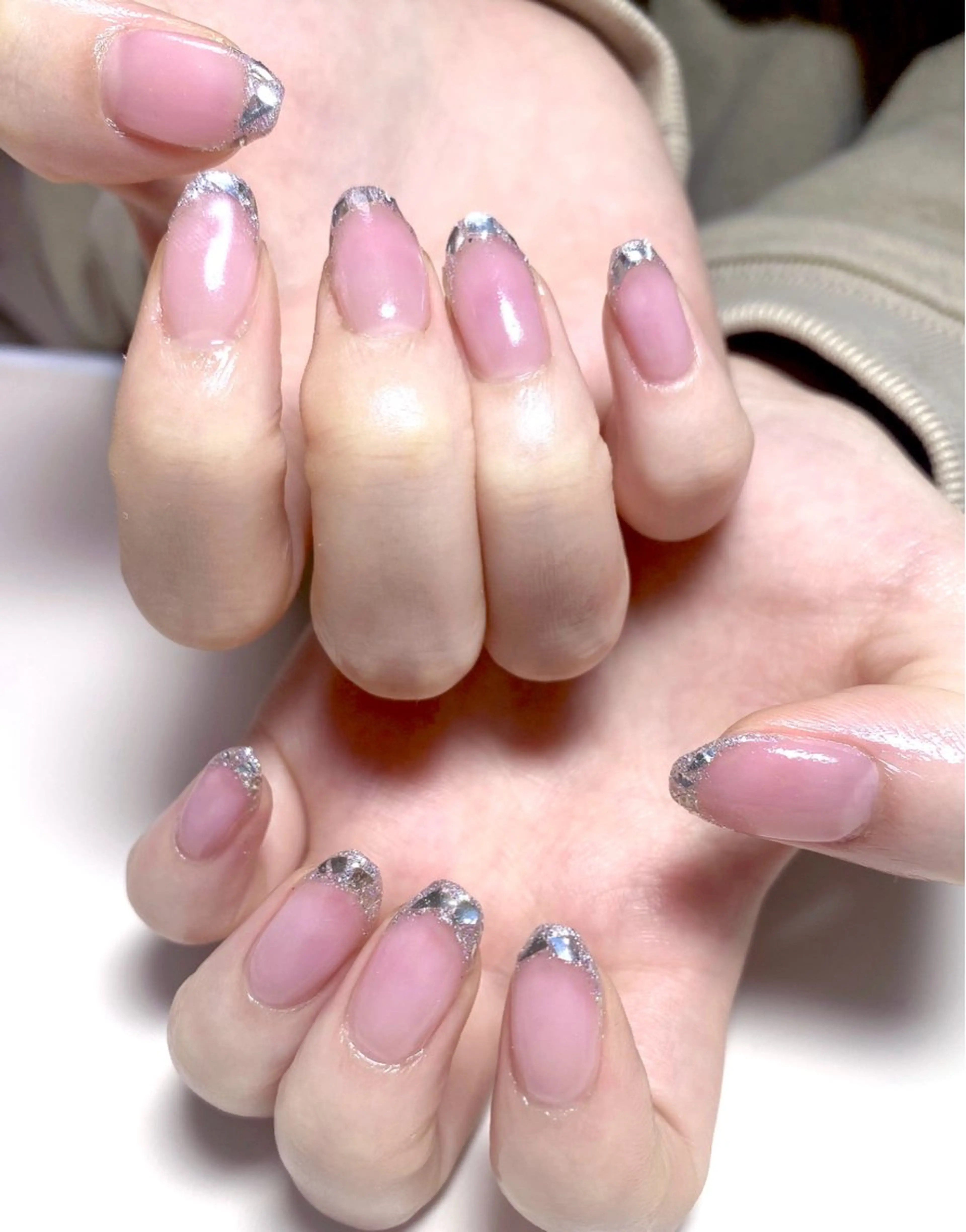 ネイル フレンチネイル ガラスフレンチ Nail Salon K 🧸美爪育成のネイルデザイン