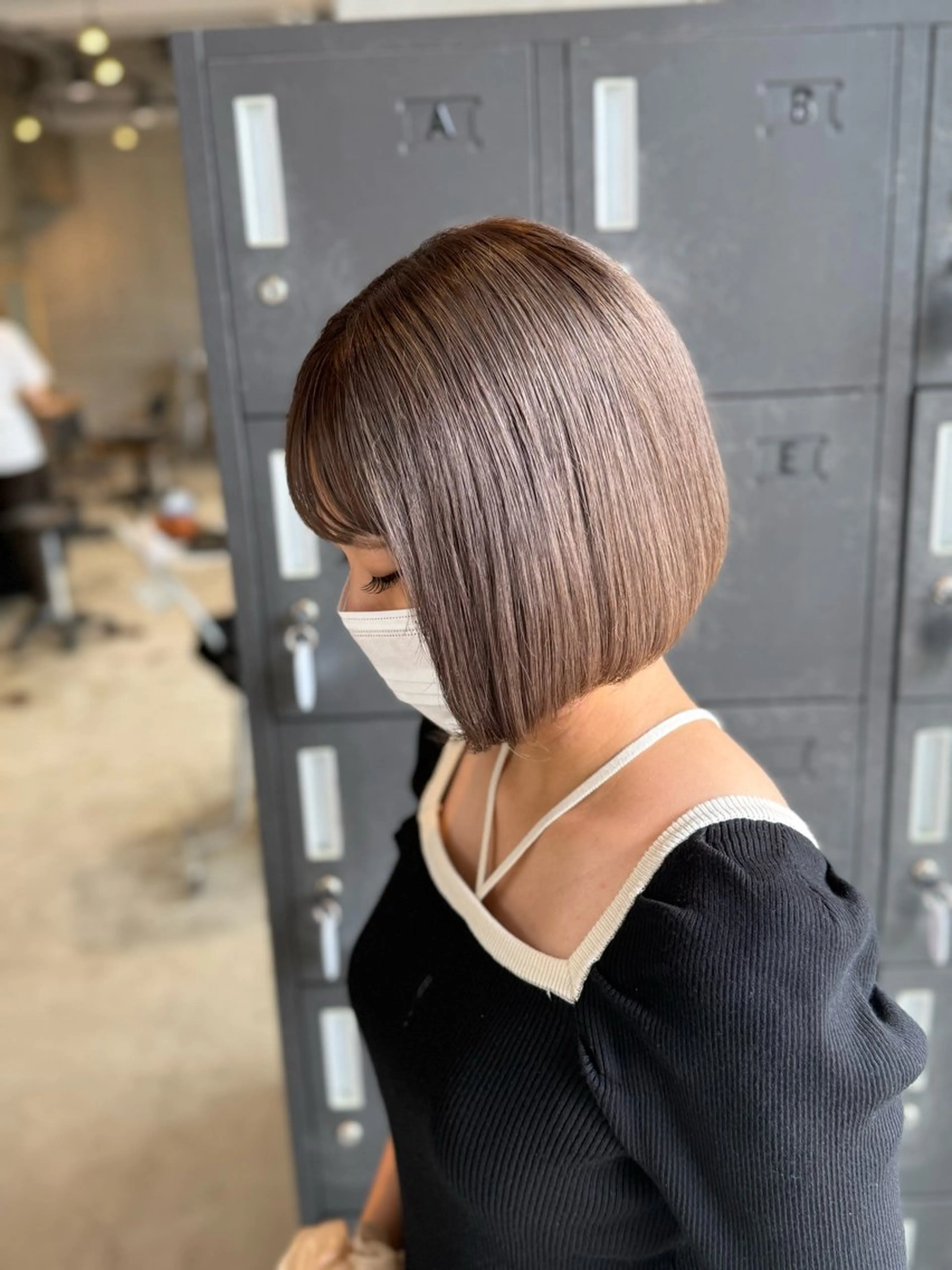 ショート ボブ ヘアカラー 🎀Lolonois 池田店🎀佐藤百奈美のヘアスタイル