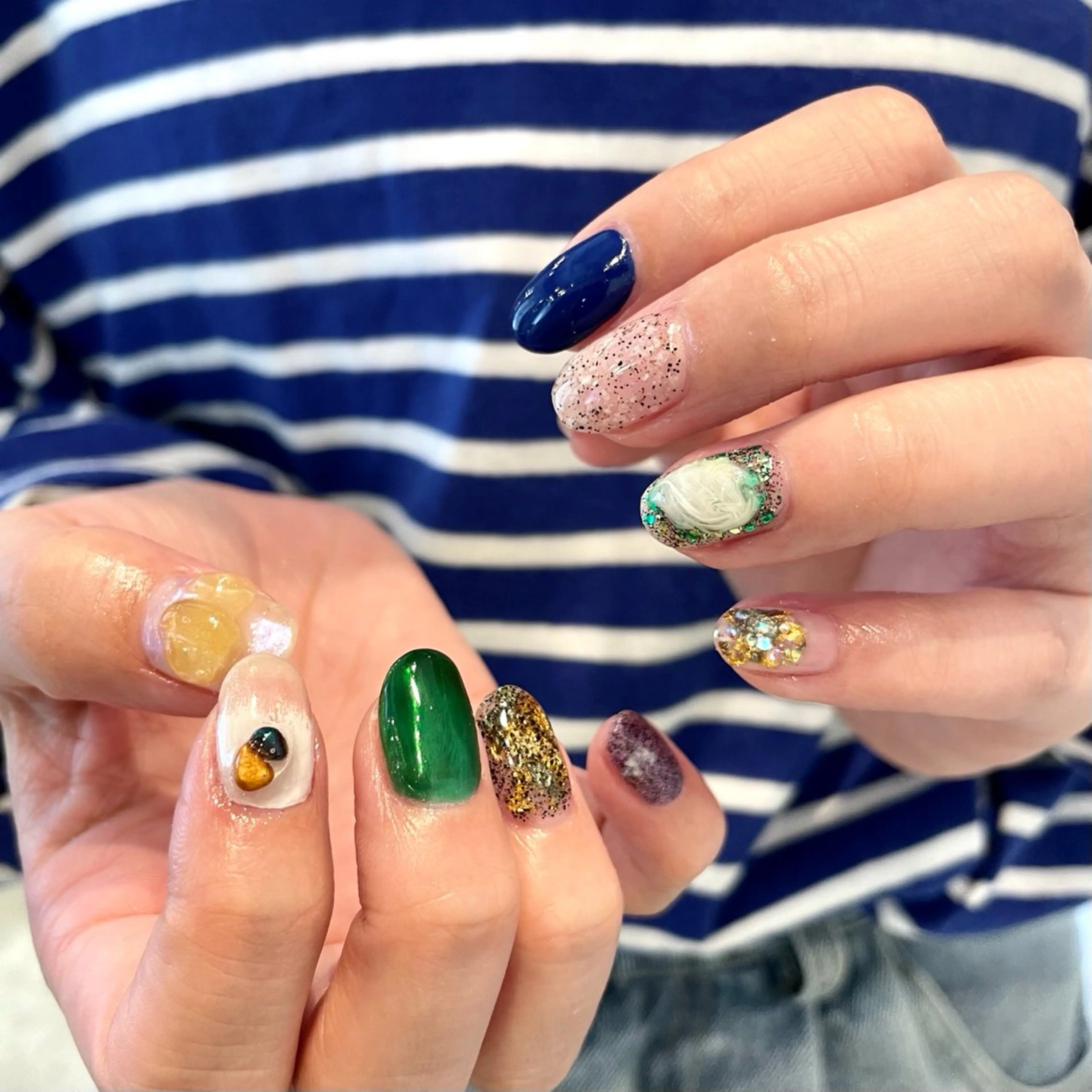 ショート ハンドネイル m kaori𓃟のネイルデザイン