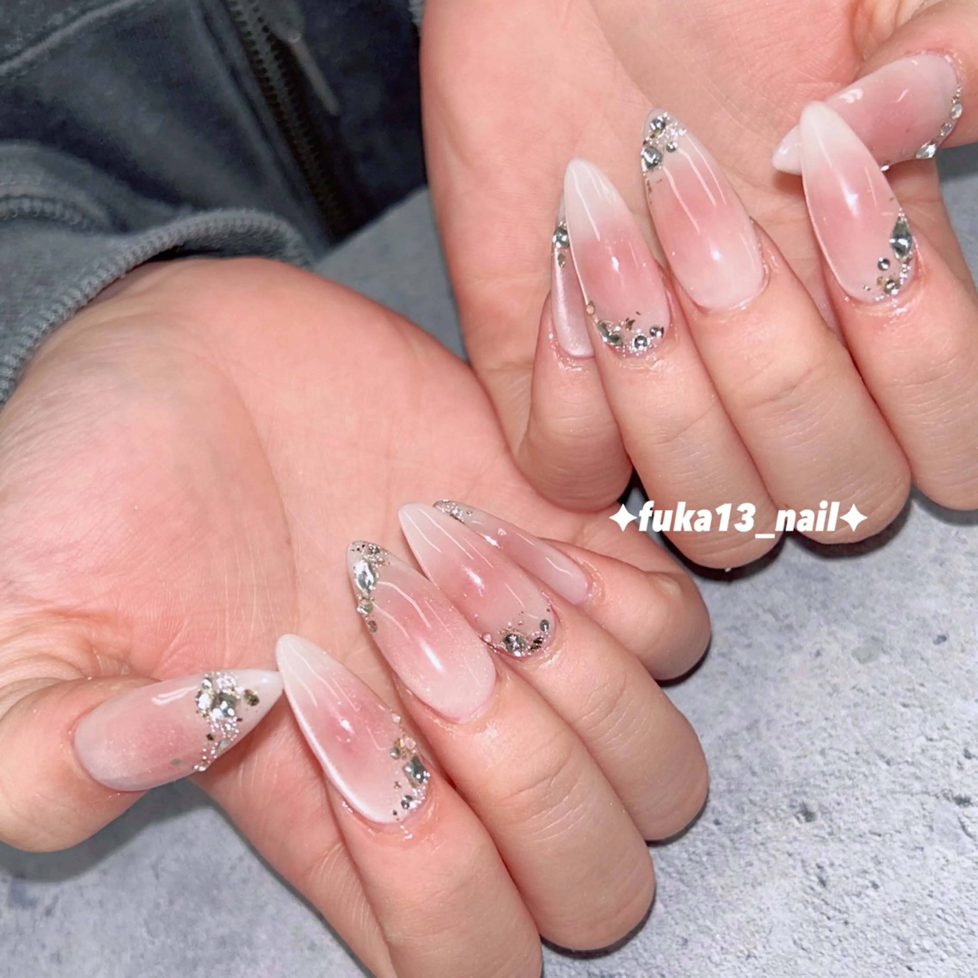 ネイル チークネイル 成人式 キラキラネイル 韓国ネイル マグネットネイル ハンドネイル Nail♡Fuka. /5月予約受付中のネイルデザイン