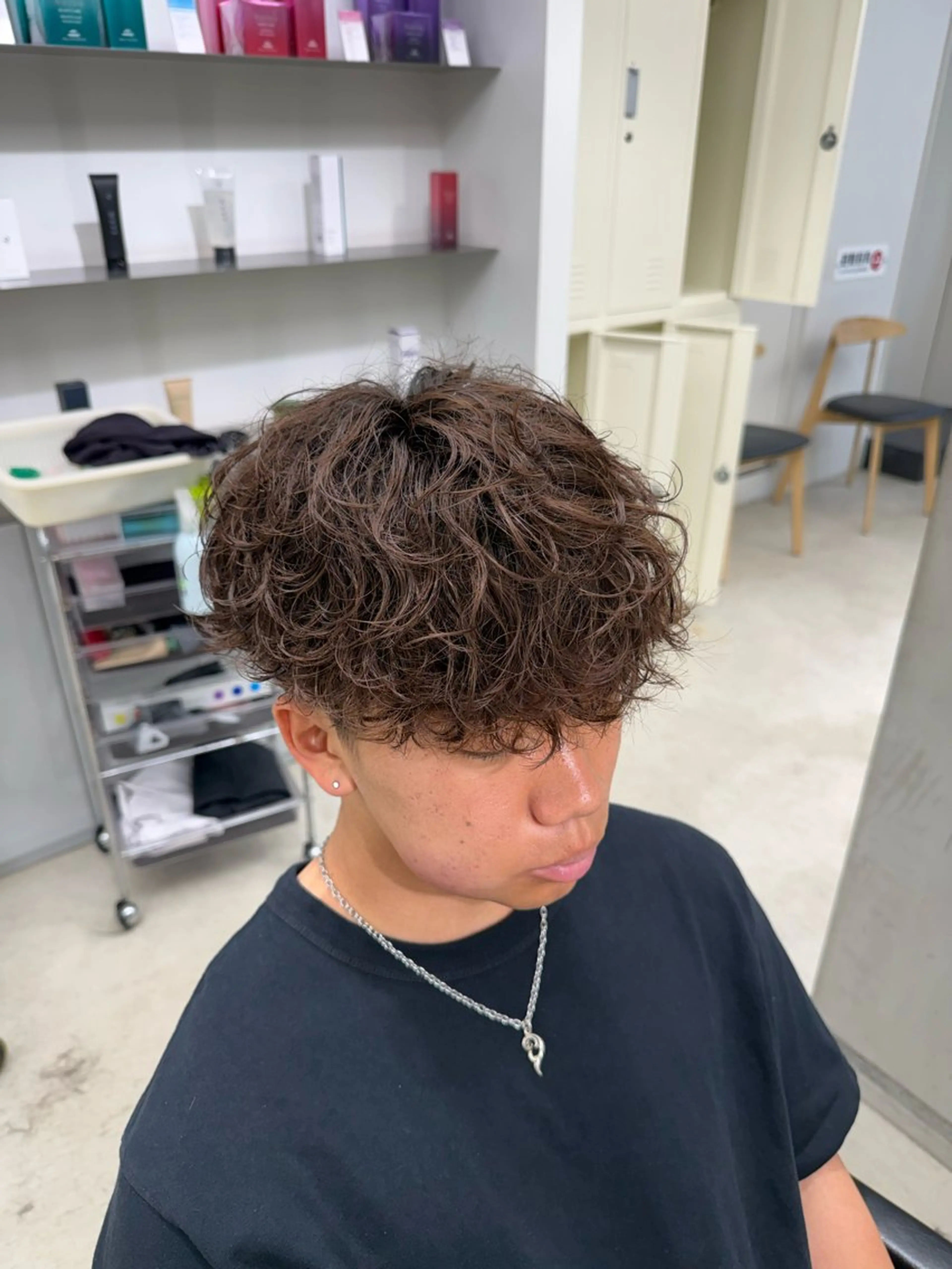 パーマ メンズ ヘアカラー パーマ 深谷 侑亮のヘアスタイル