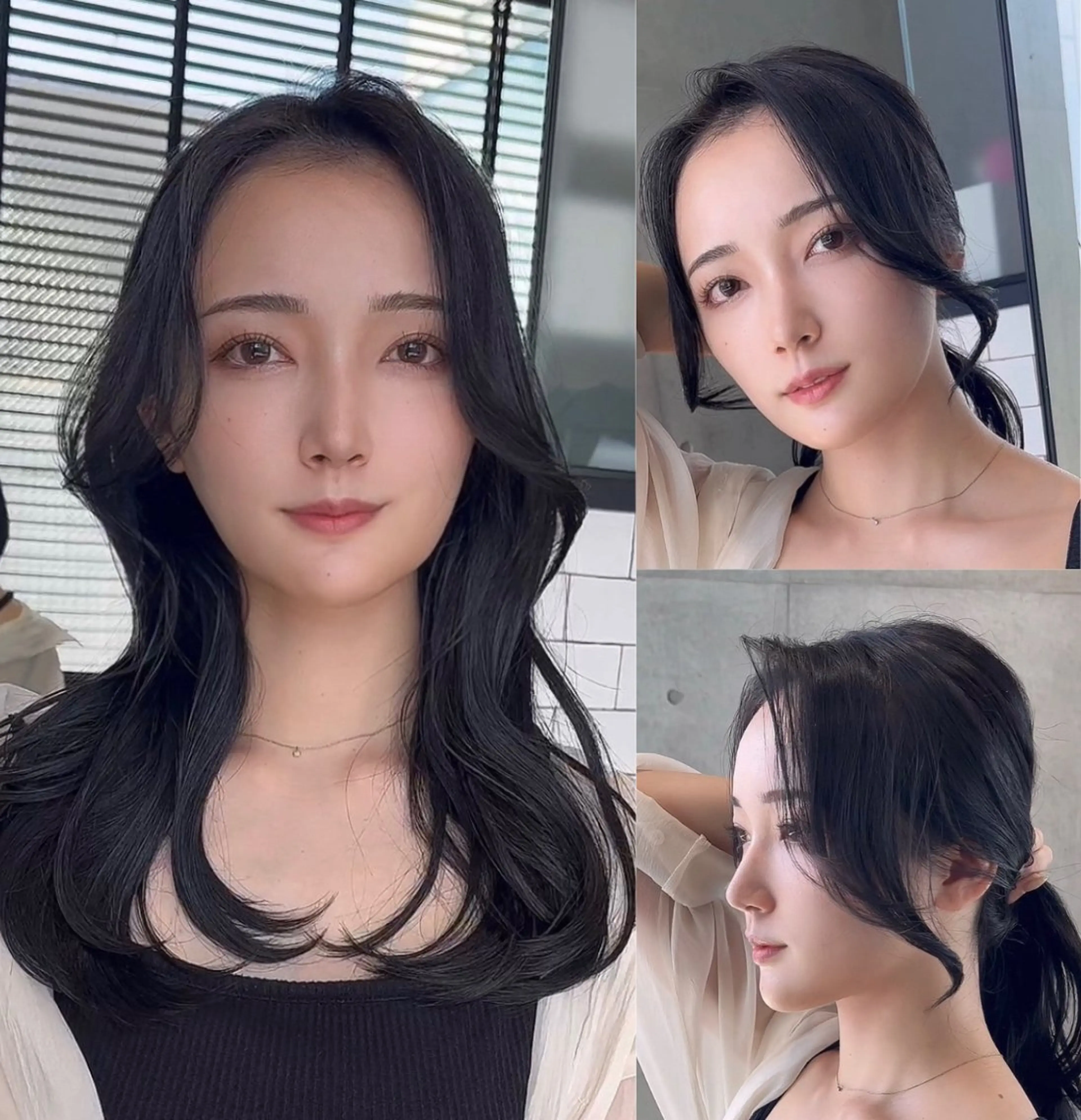 セミロング カラー カット ヘアカラー トリートメント 🌫️大人韓国ヘア 🌫️naoyaのヘアスタイル