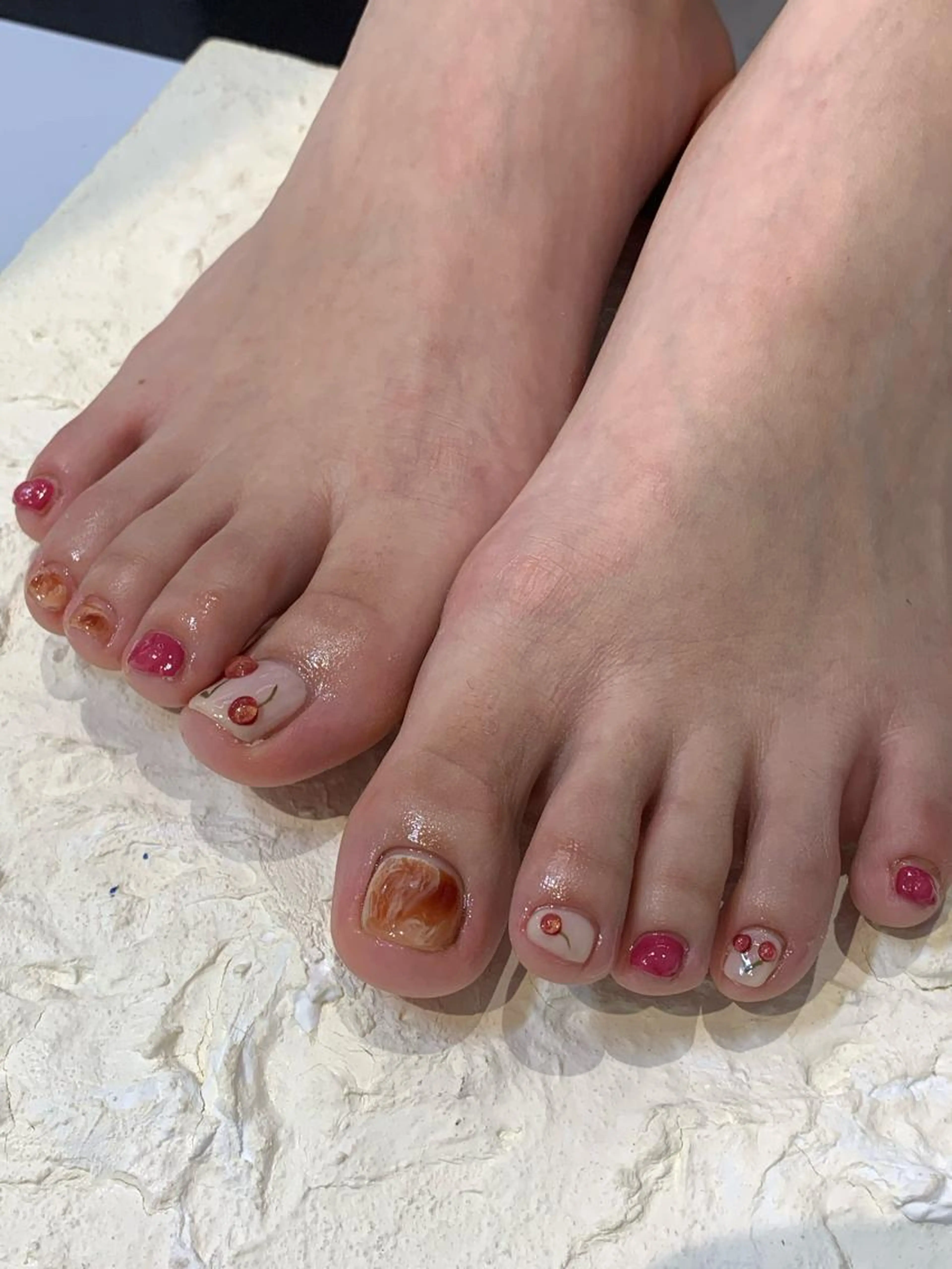 Foot🐾パラジェル使用＊持ち込みデザイン🫧7500円​〜​〈オフあり◎+￥1100〉オフあり120分/オフなし90分の写真