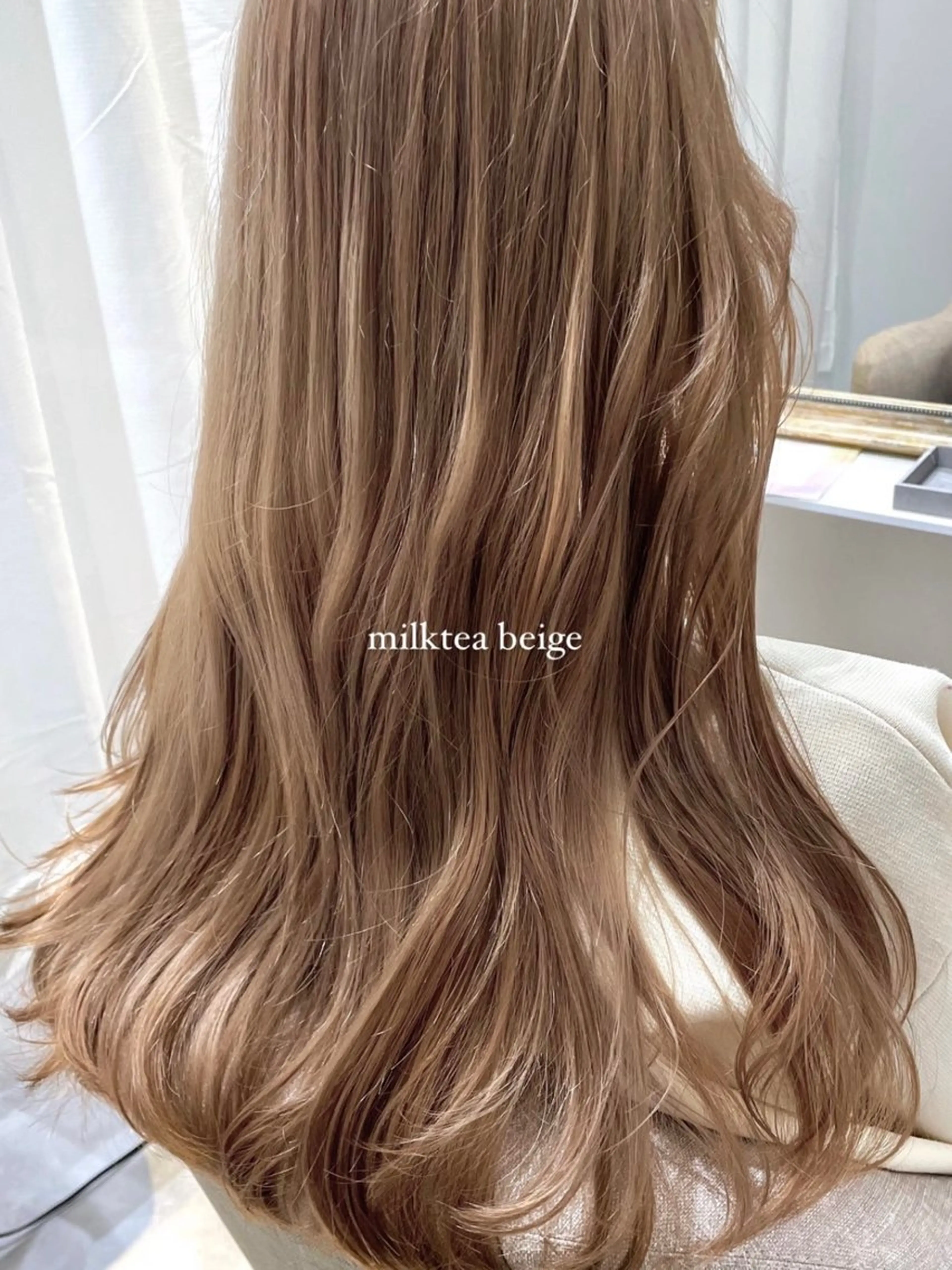 セミロング カラー ベージュカラー ブリーチ mareka/顔周り /透明感カラー🤍のヘアスタイル