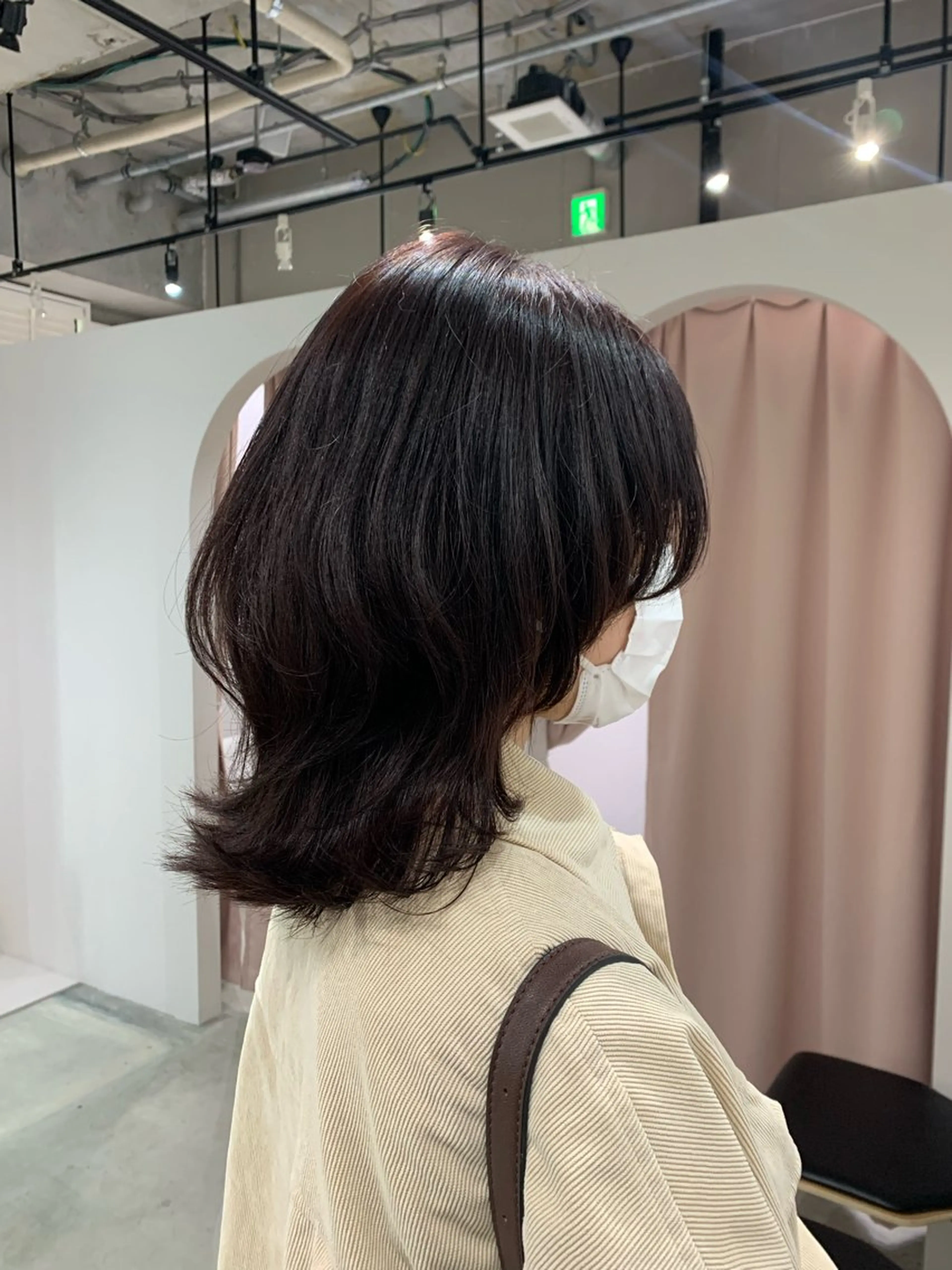 ミディアム カラー ヘアアレンジ カット ヘアカラー kei🫟ベージュ /透明感カラー/博多のヘアスタイル