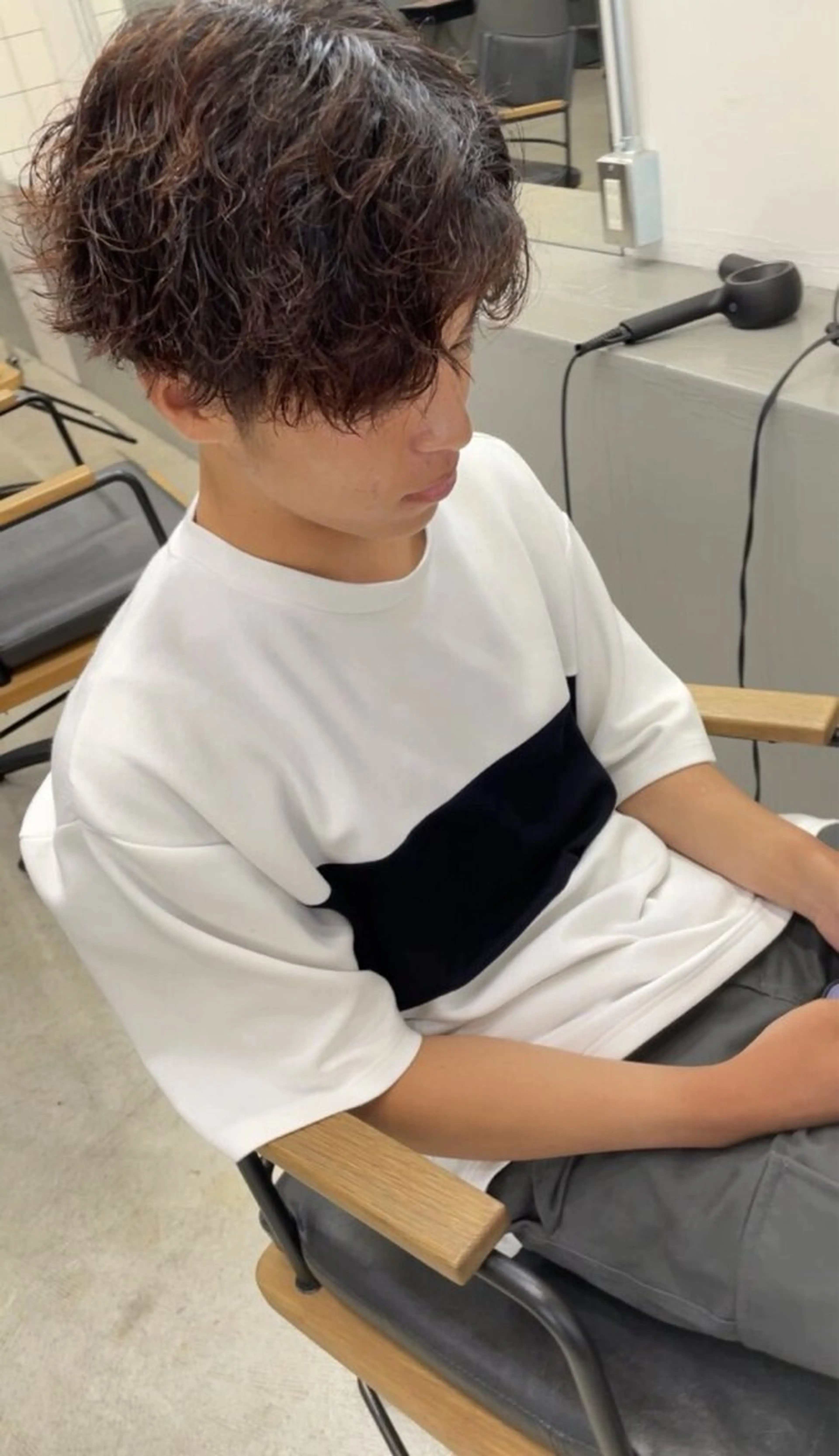 ミディアム パーマ メンズ メンズ専門サロン wokeのヘアスタイル