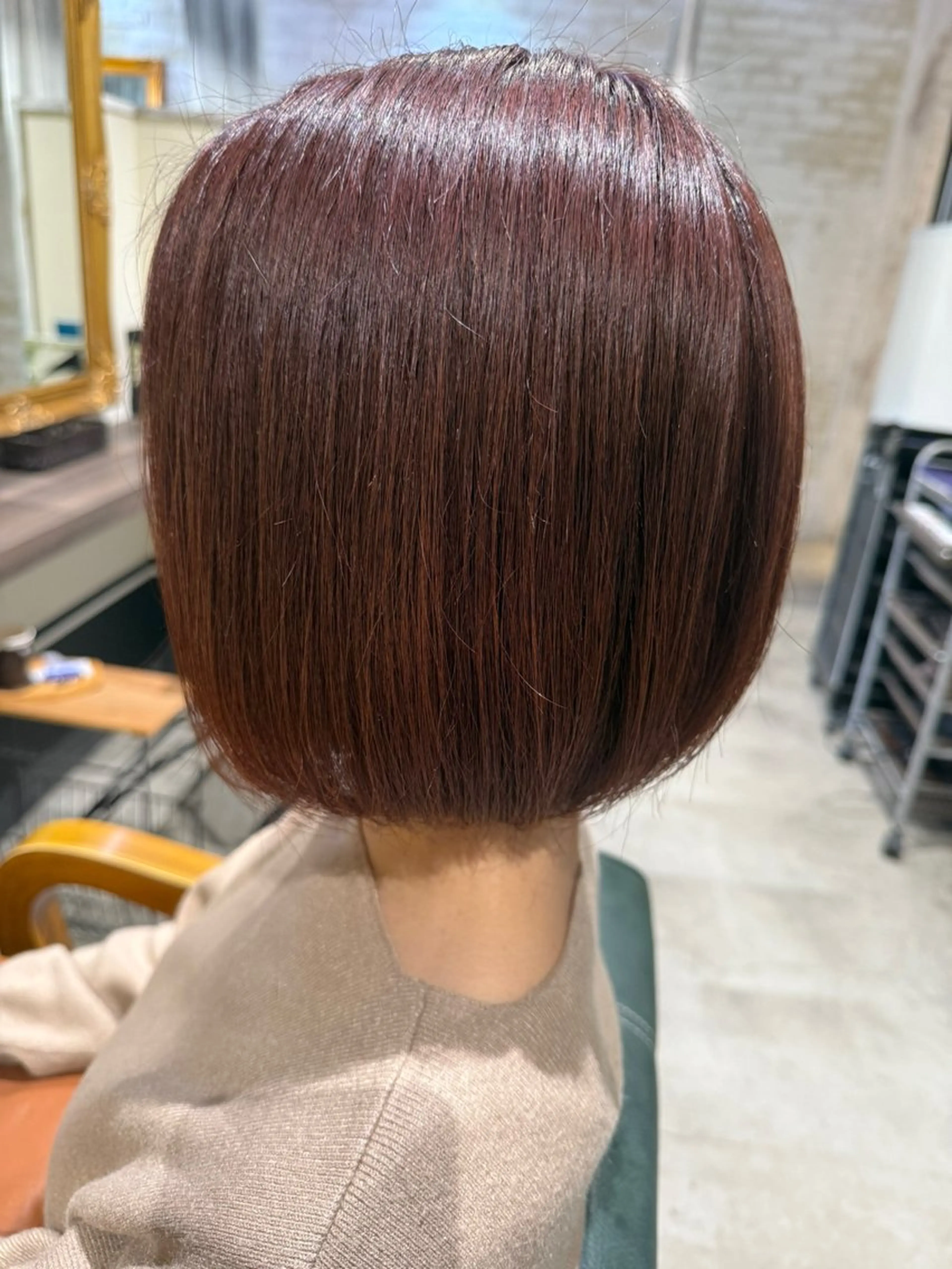 ミディアム カラー ブラウンカラー ピンクカラー ピンクブラウン ボブ hair resort Bliss所属・湯ノ口 みきのその他イメージ